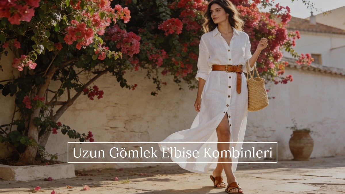 Uzun Gömlek Elbise Kombini