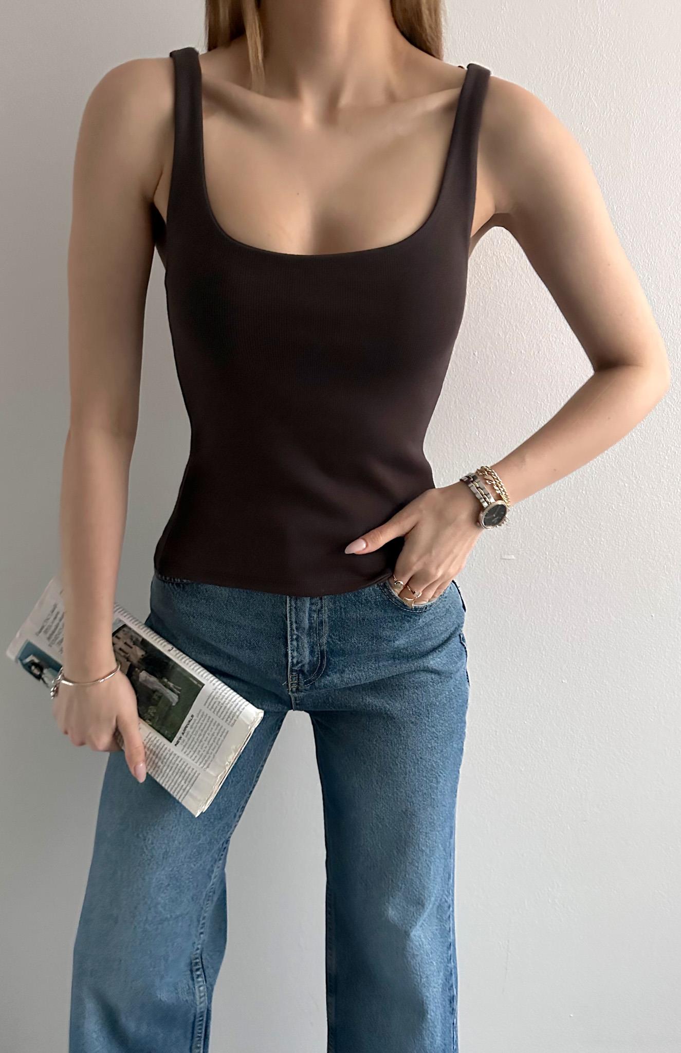 Askılı Atlet KOYU KAHVE