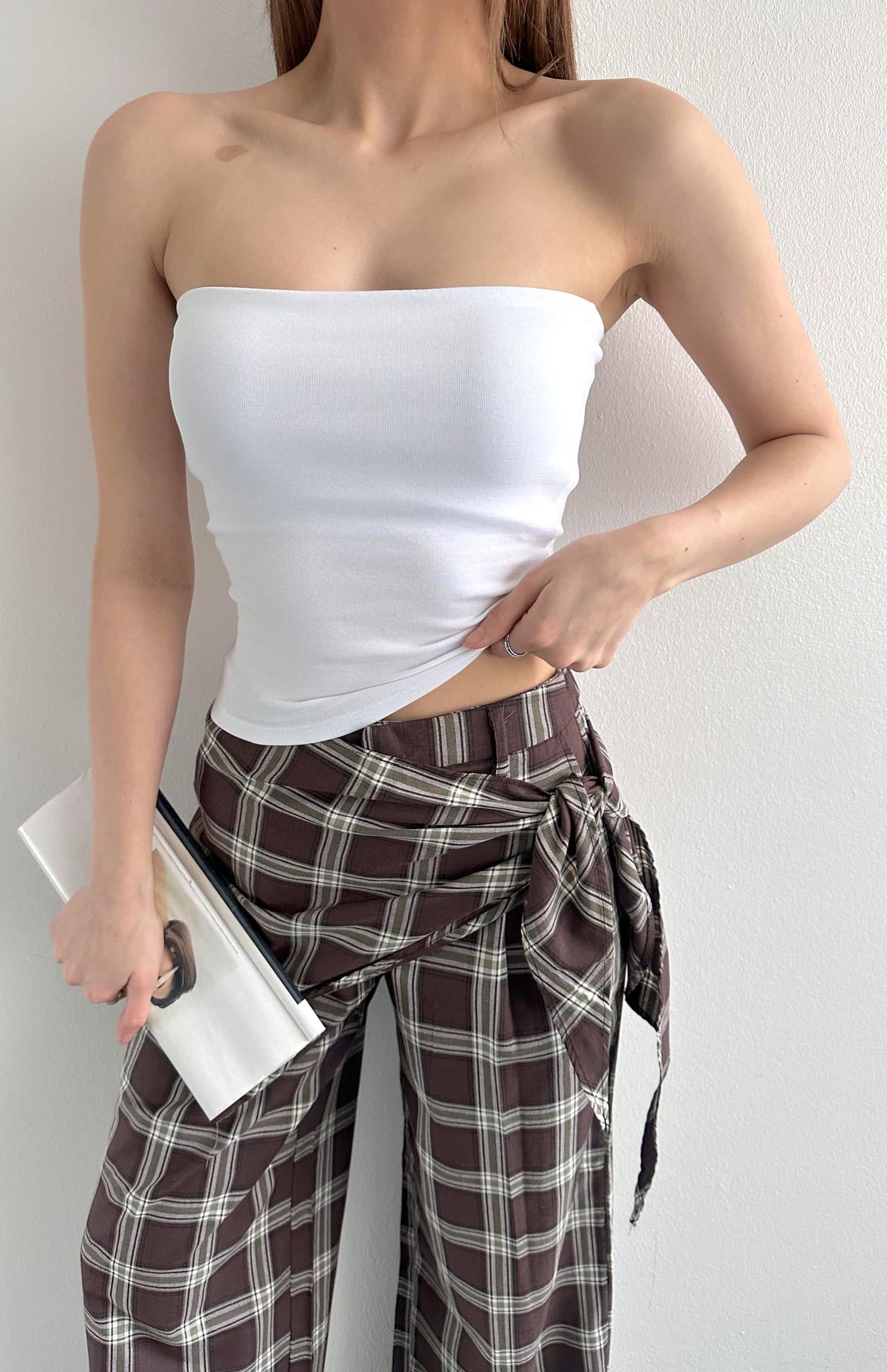Crop Atlet BEYAZ