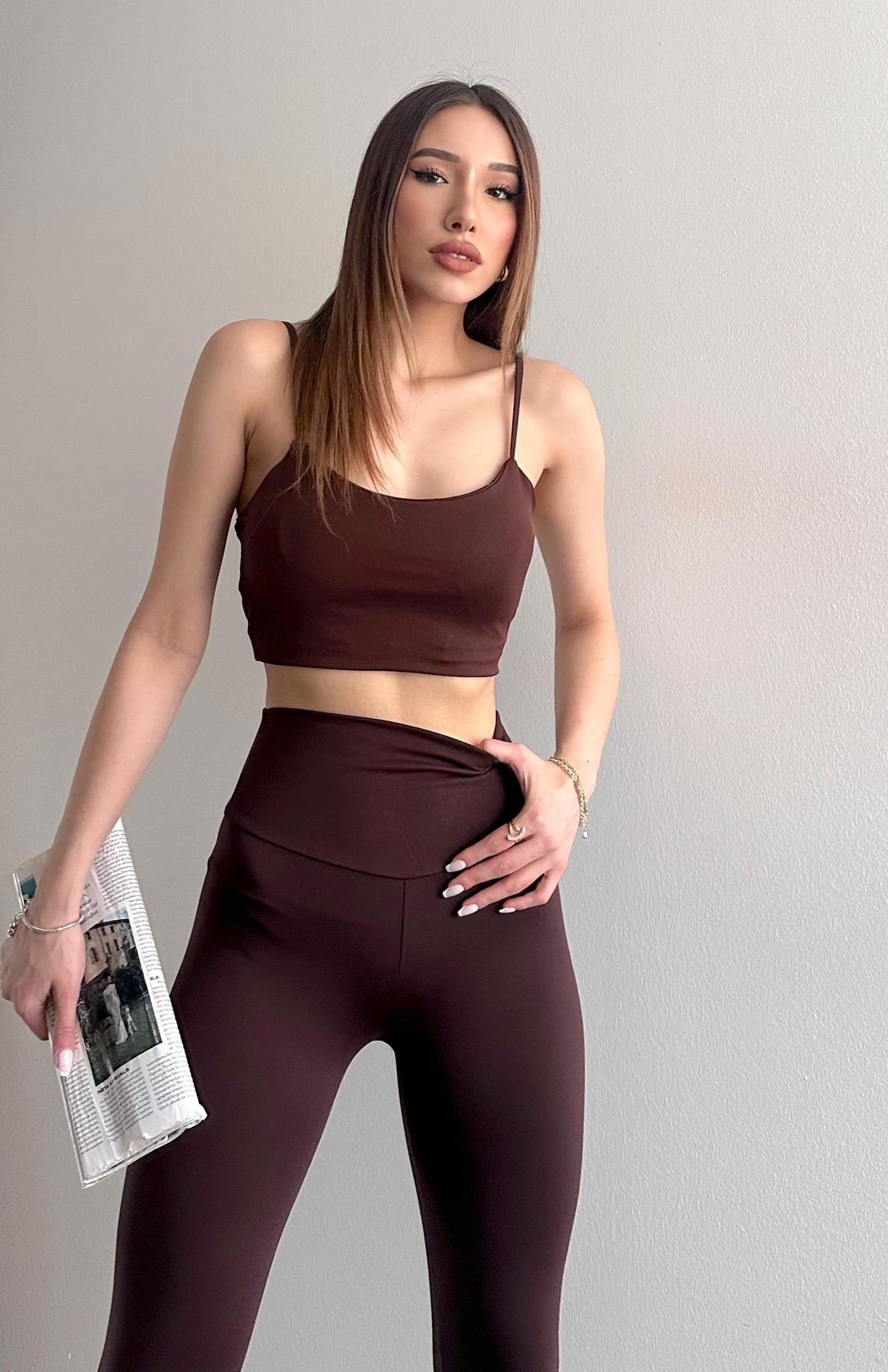 Gloplu Askılı Atlet KAHVERENGİ