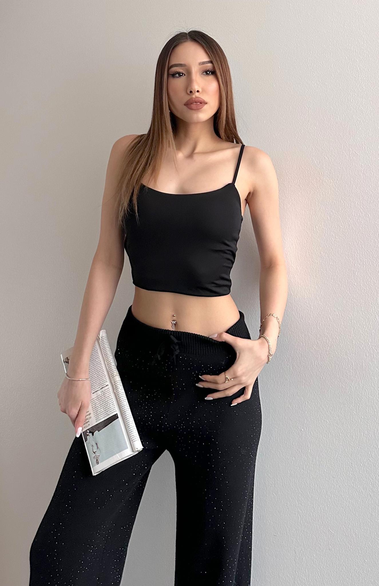 Gloplu Askılı Atlet SİYAH