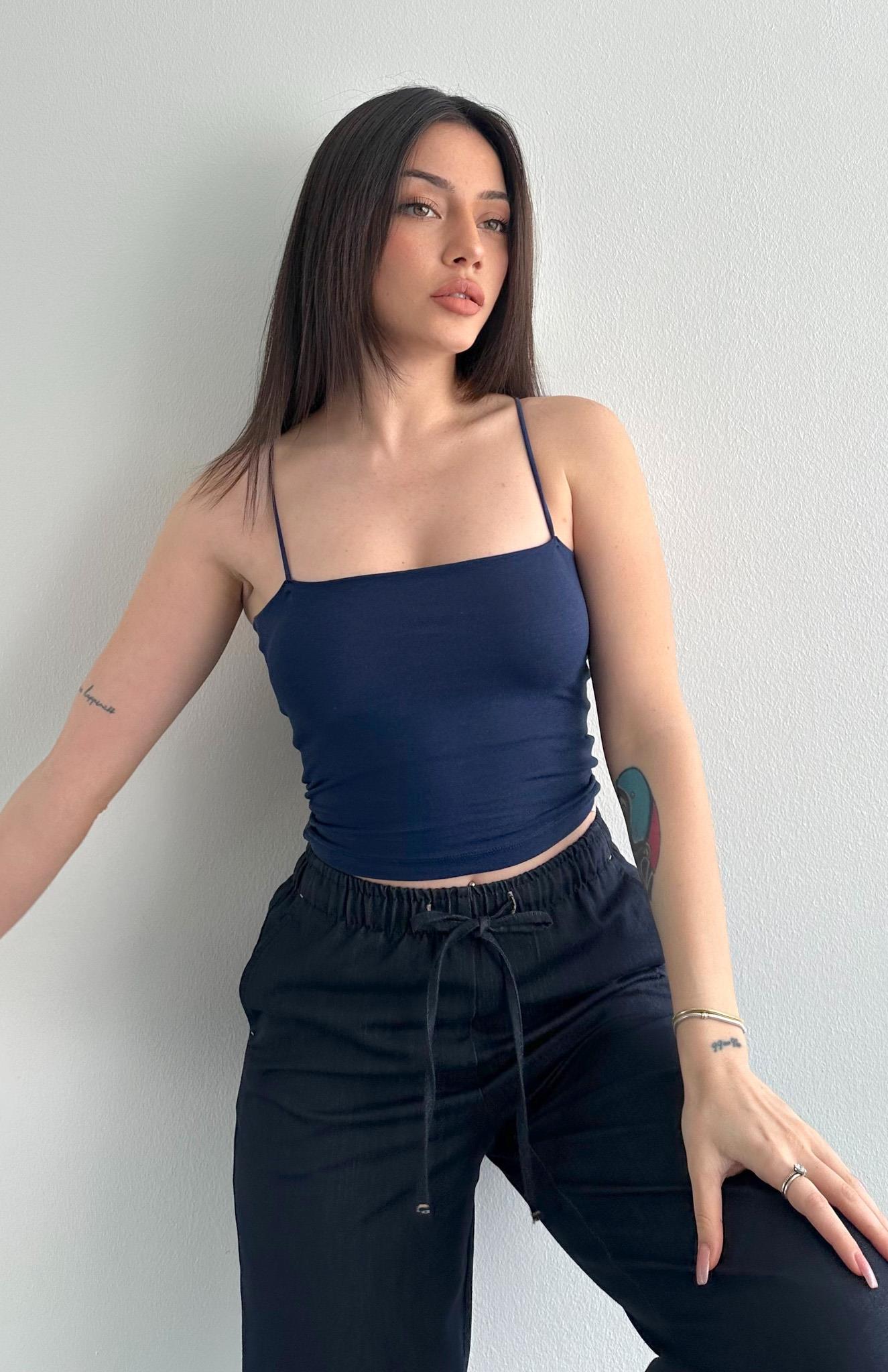 İp Askılı Atlet LACİVERT