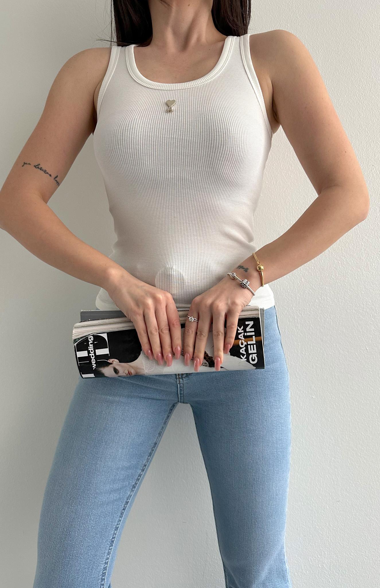 Kalp Bronşlu Atlet BEYAZ