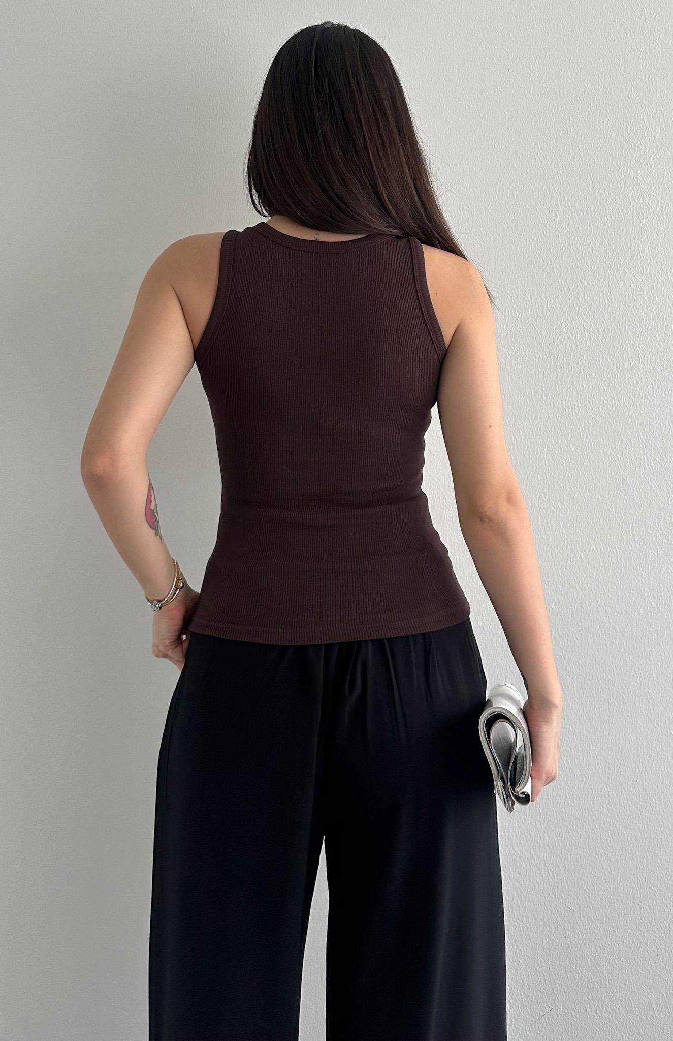 Kalp Bronşlu Atlet KAHVERENGİ