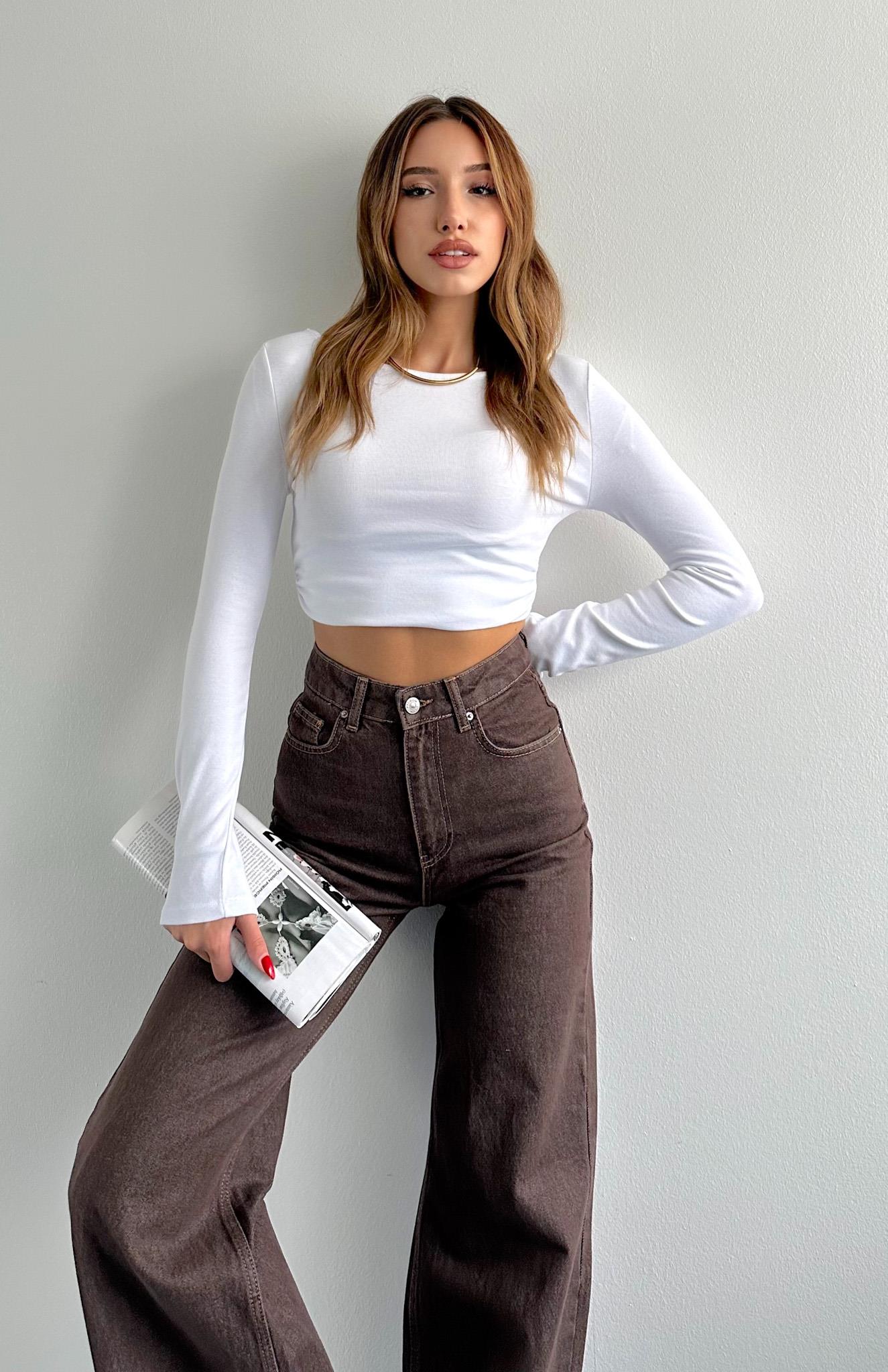 Büzgülü Kayık Yaka Bluz BEYAZ