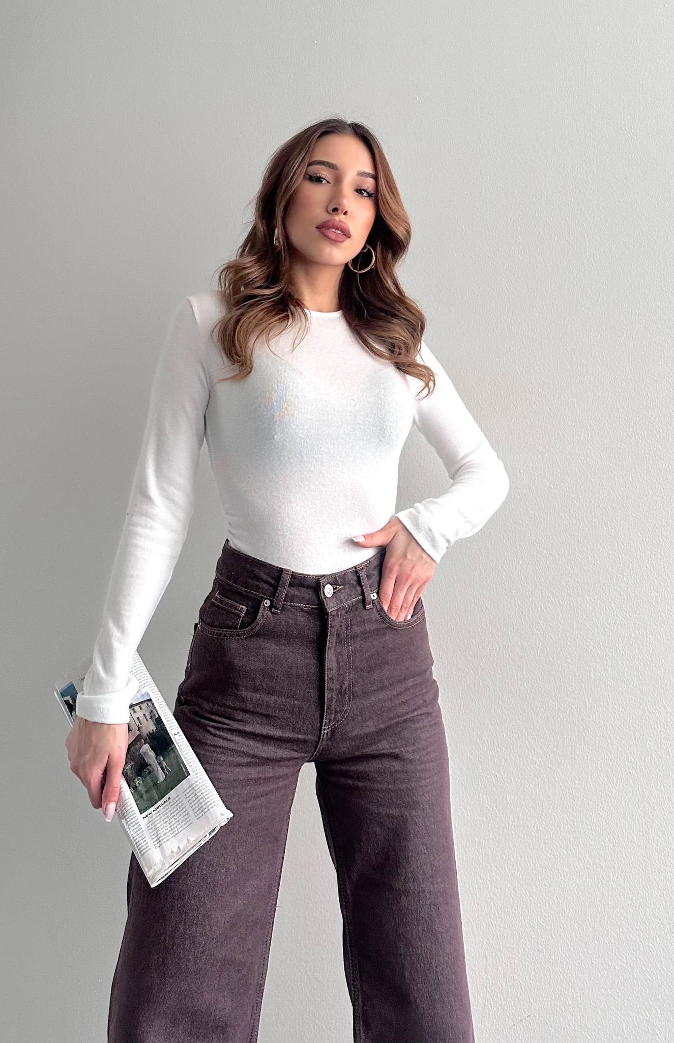 Uzun Kollu Büzgülü Bluz EKRU