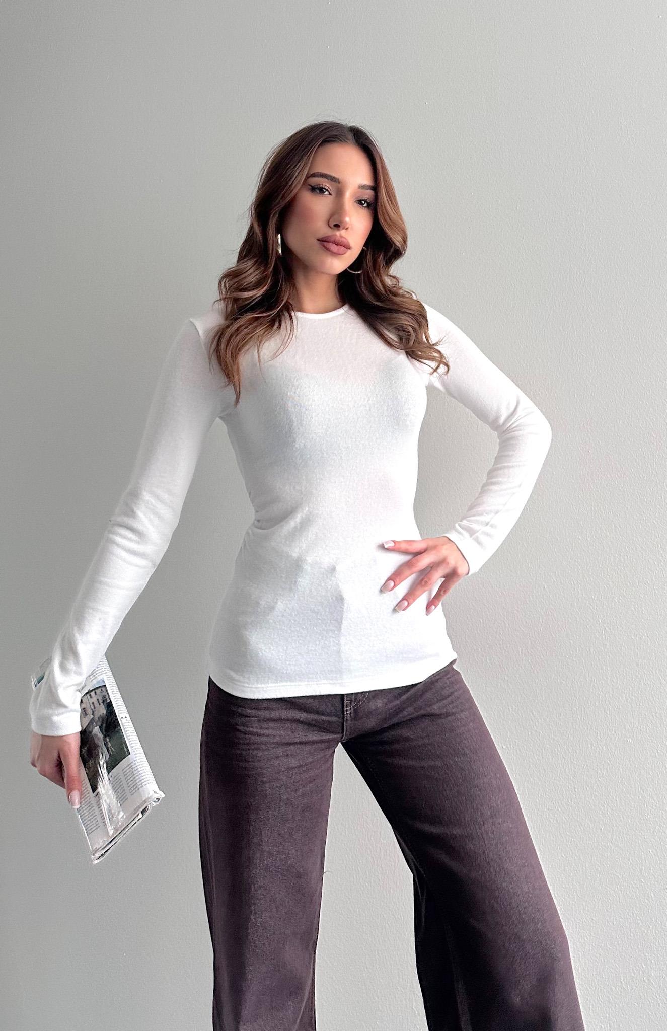 Uzun Kollu Büzgülü Bluz EKRU