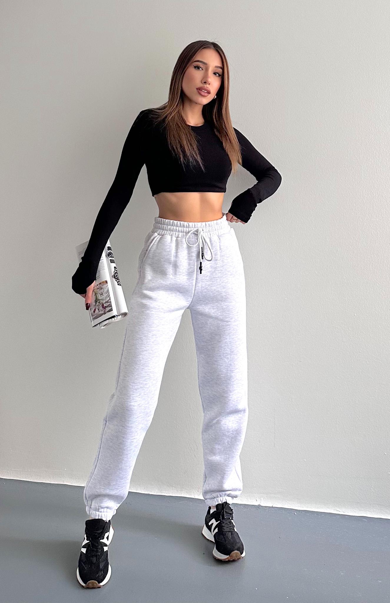 İpli Eşofman Altı GRİ