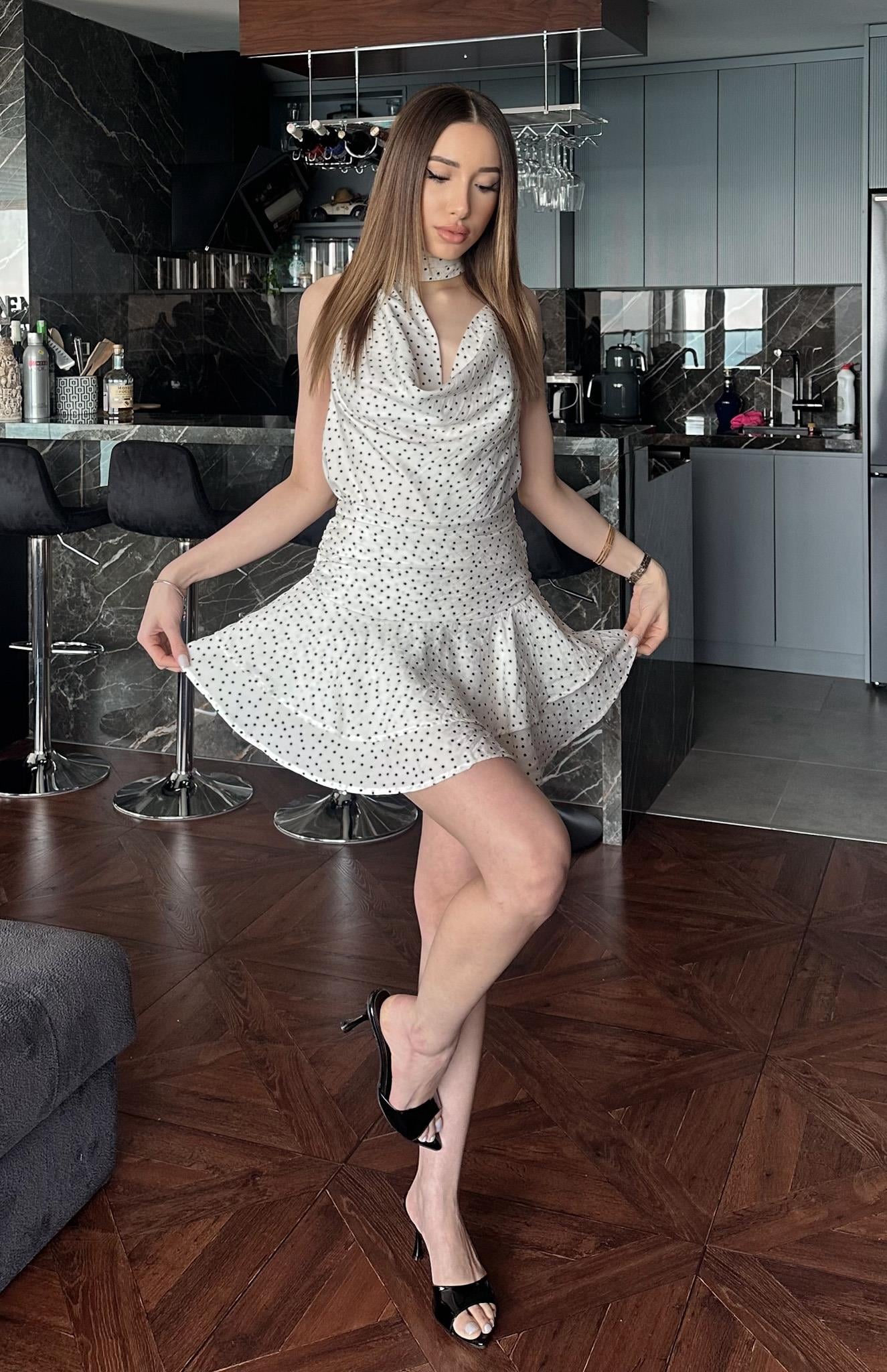 Puantiyeli Etek KREM