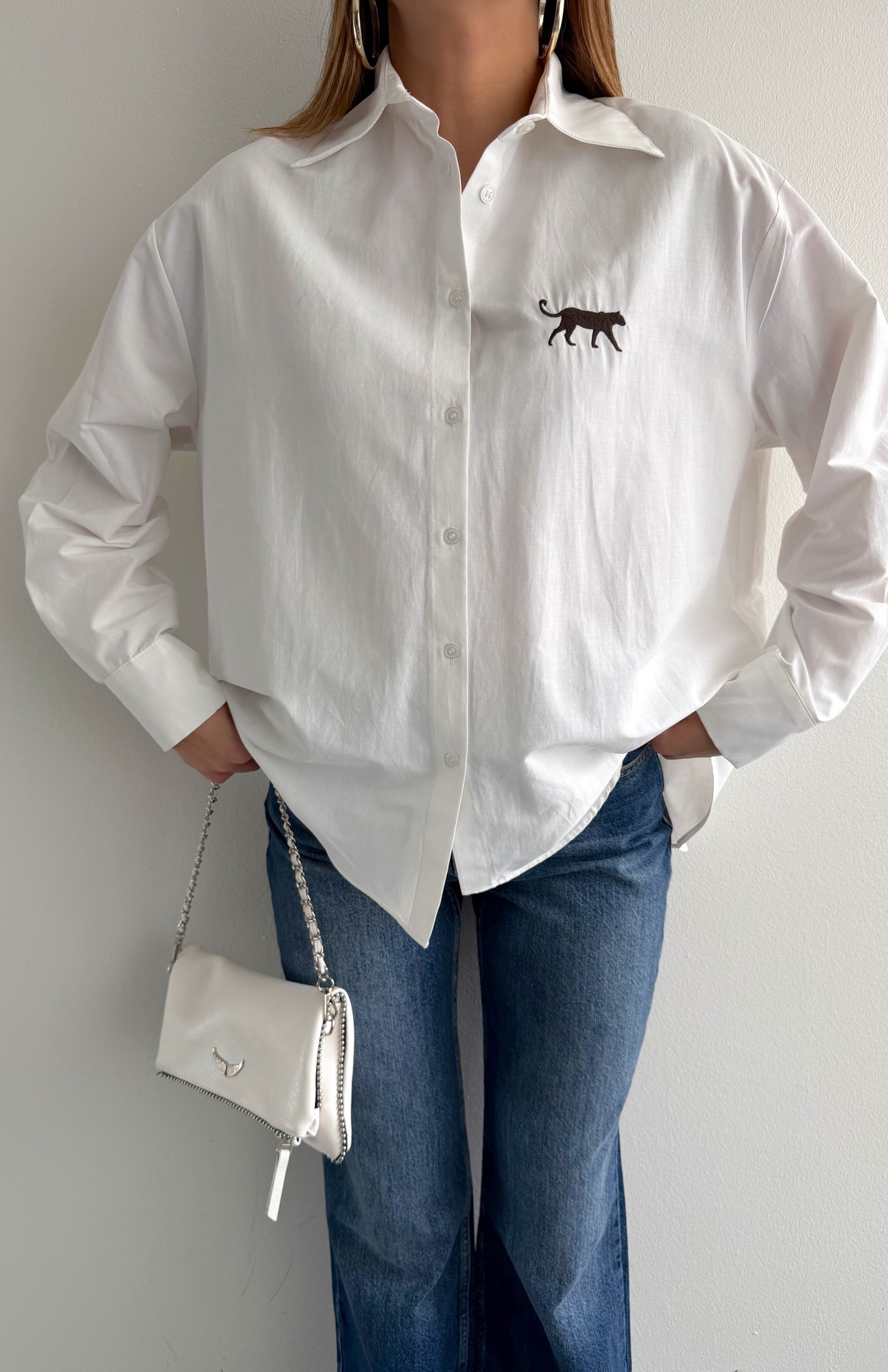 Nakiş Detaylı Sweatshırt EKRU