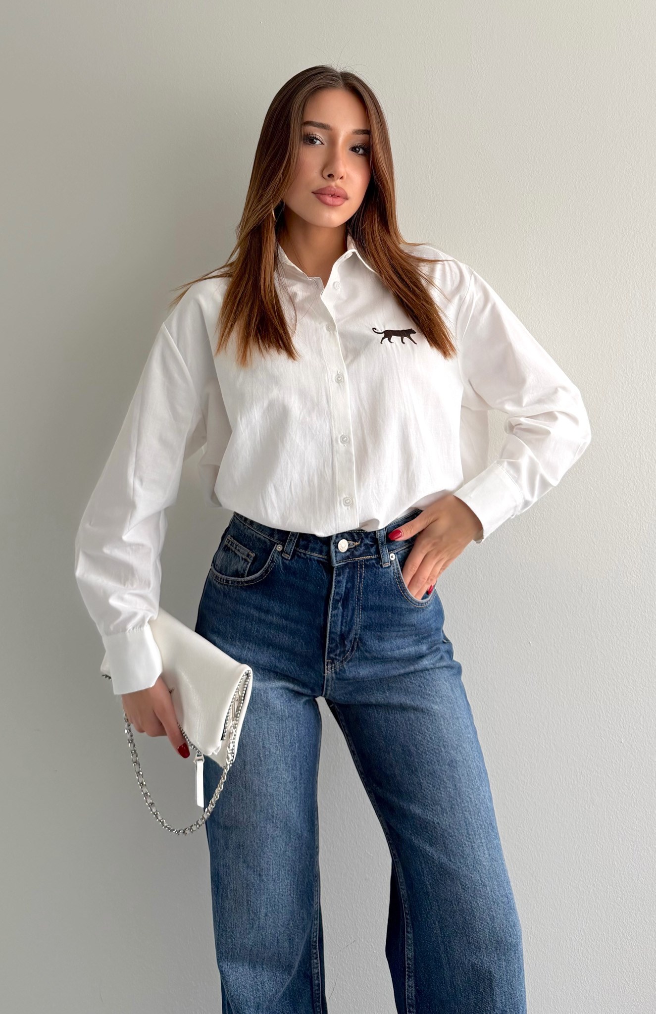 Nakiş Detaylı Sweatshırt EKRU