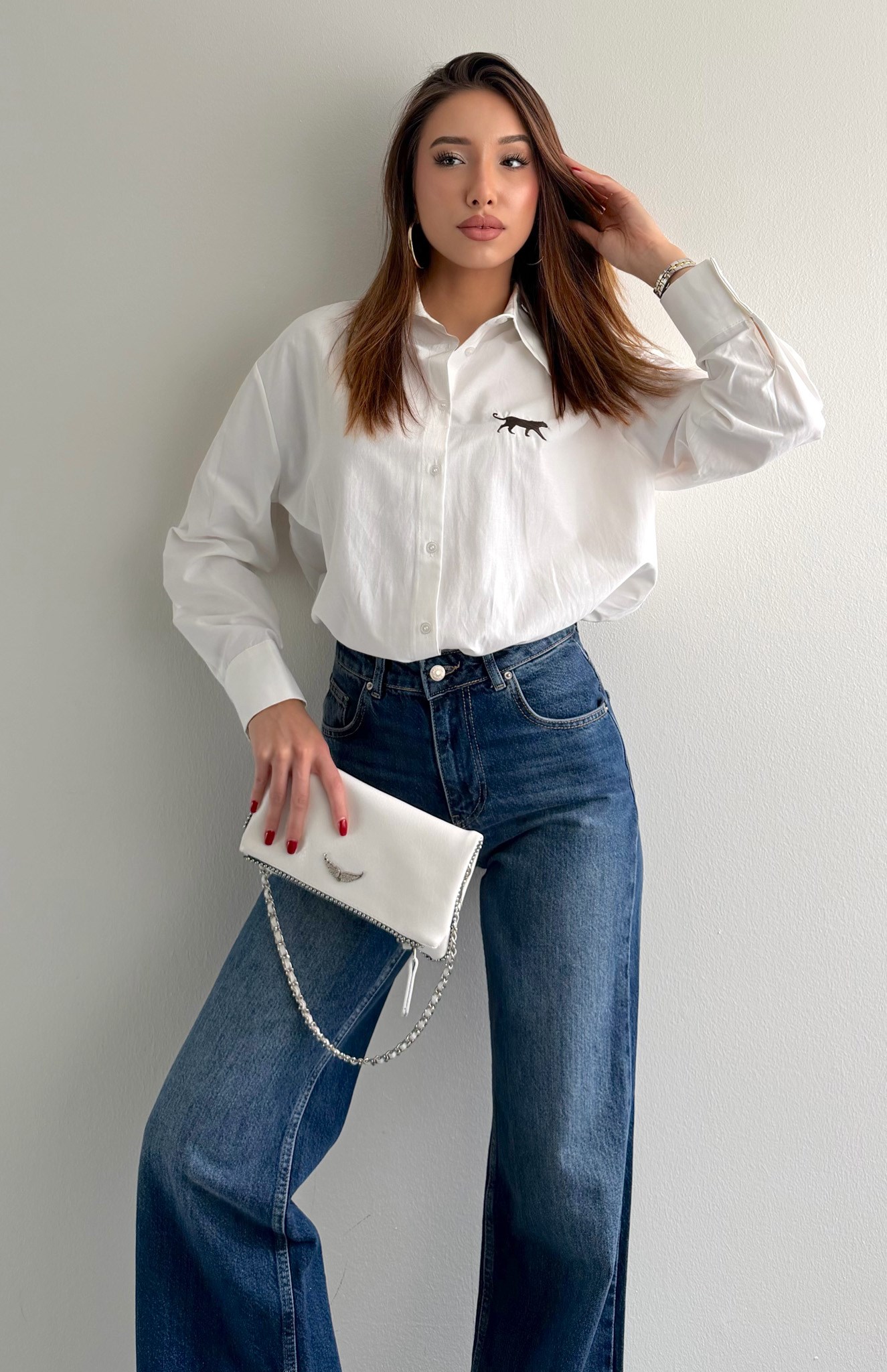 Nakiş Detaylı Sweatshırt EKRU