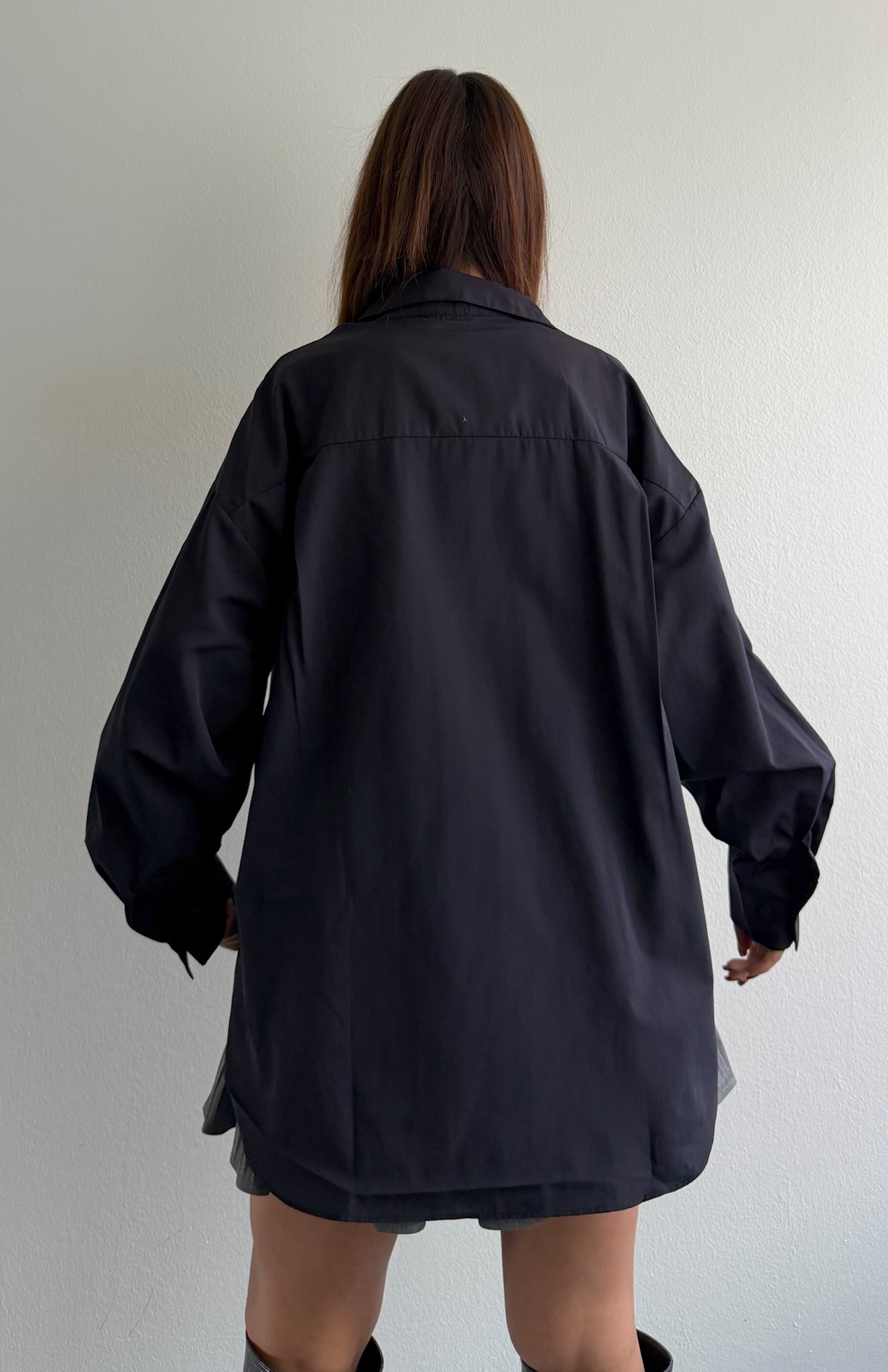Oversize Gömlek SİYAH