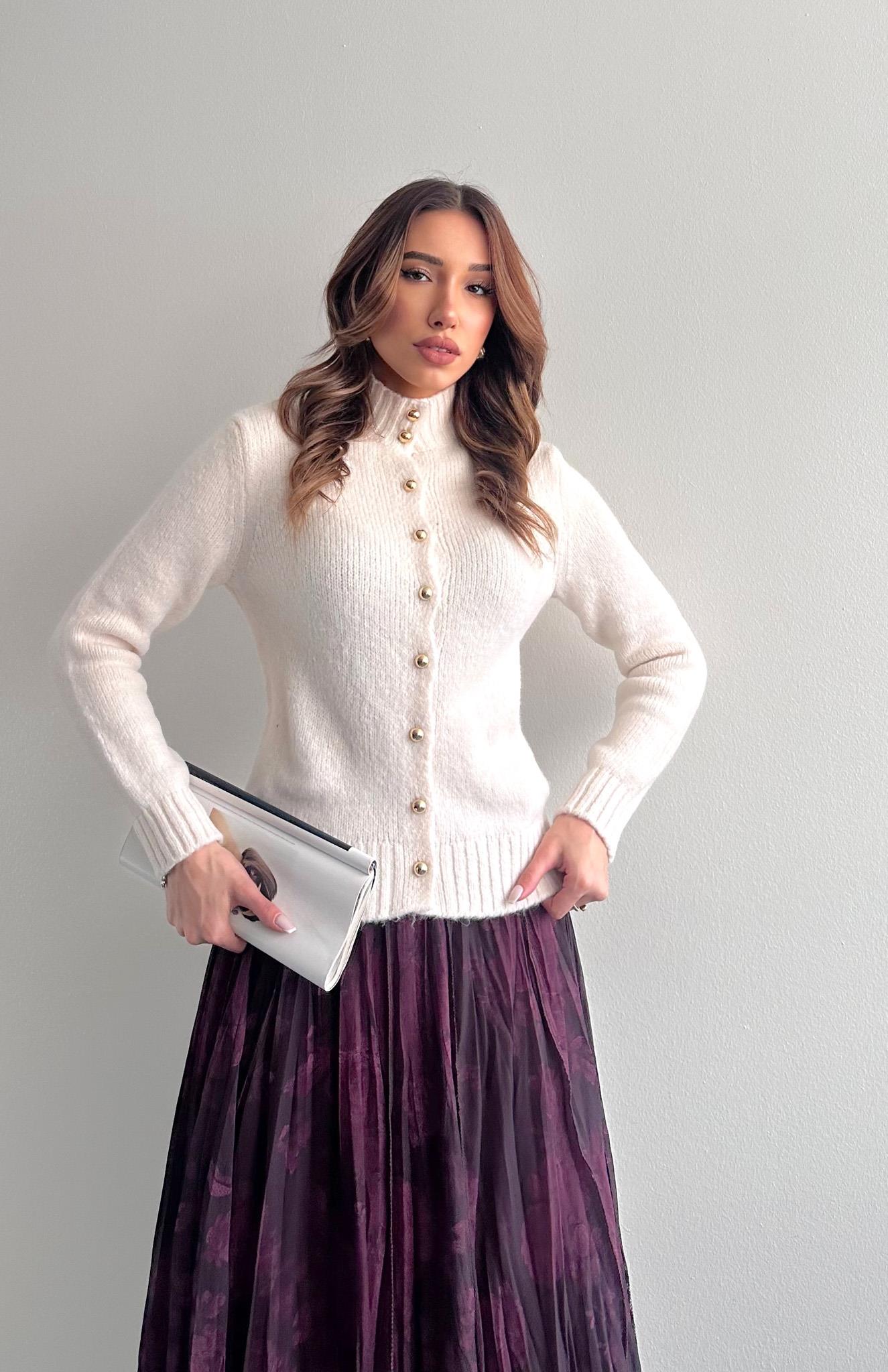 Boğazli Hırka KREM