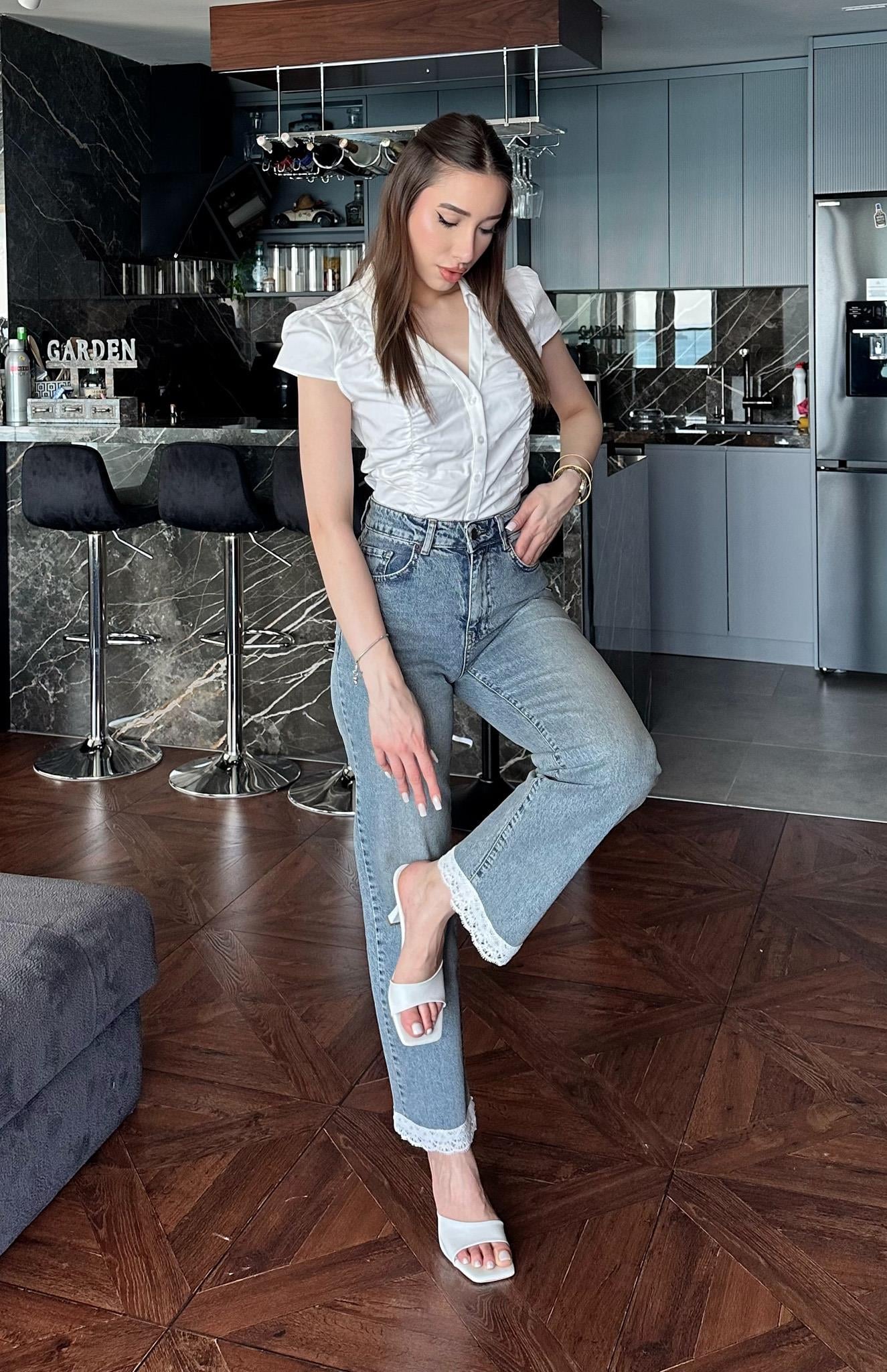 Paçasi Dantelli Pantolon TİNT