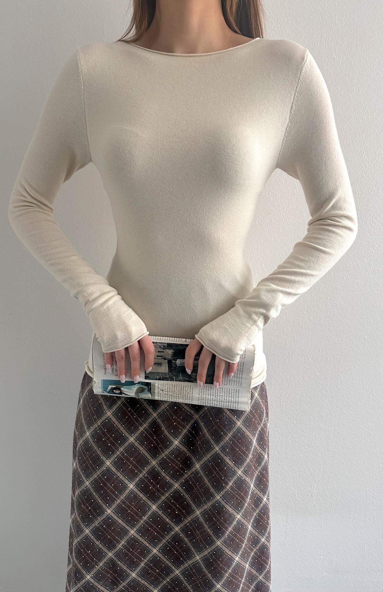 Kayık Yaka Kaşmirli Kazak TAŞ