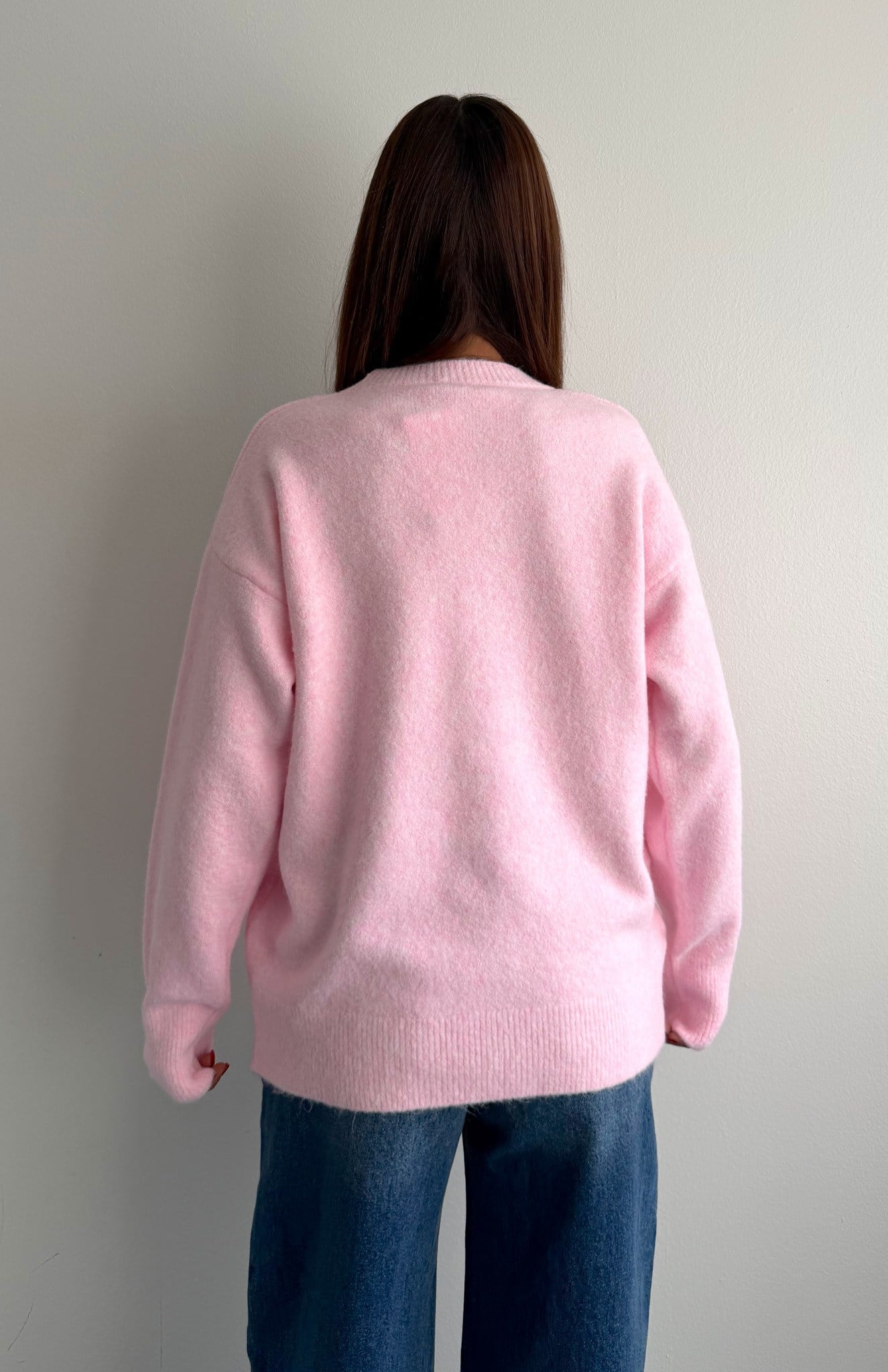 Köpek Baskılı Sweatshırt PEMBE