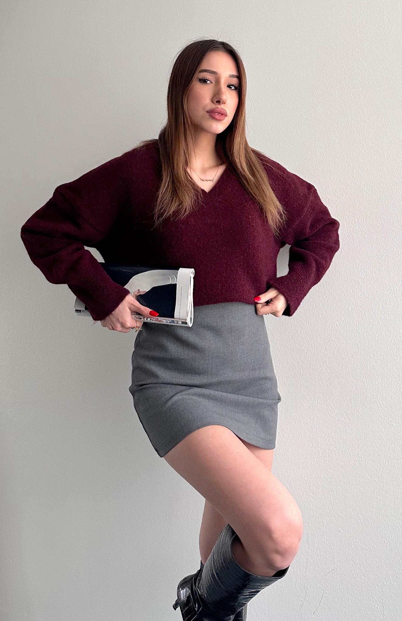 V Yaka Yumuşak Dokulu Kazak MÜRDÜM