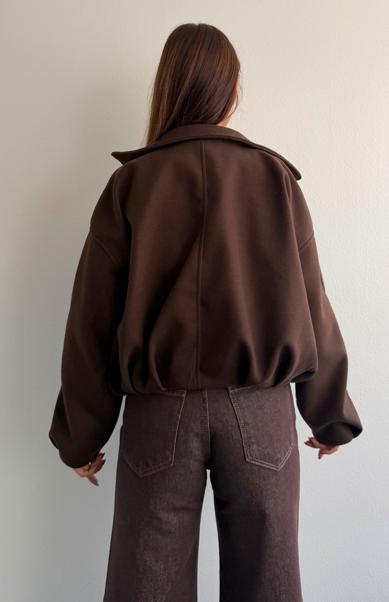 Bomber Kaşe Mont KOYU KAHVE