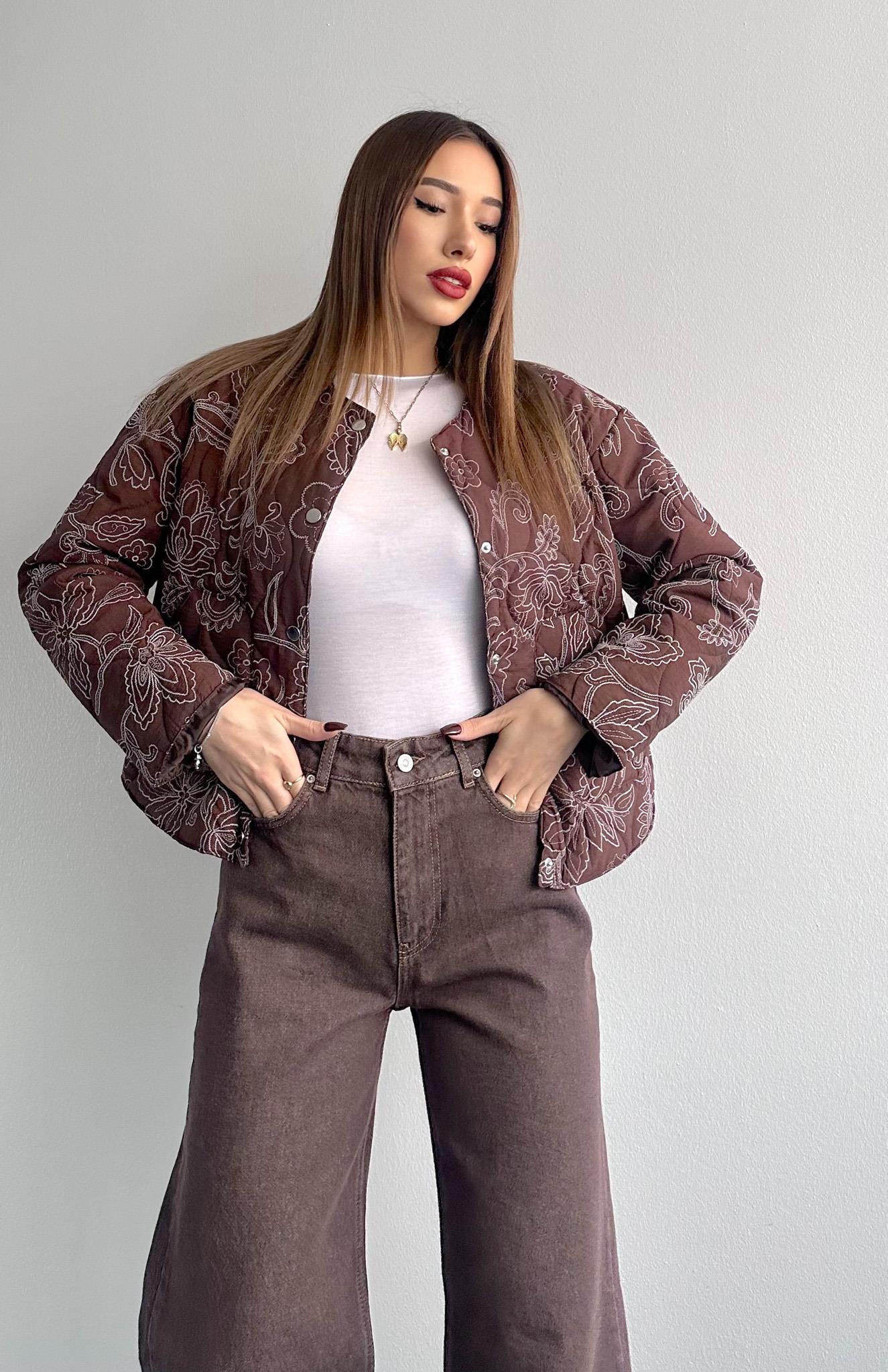 Desenli Mont KAHVERENGİ