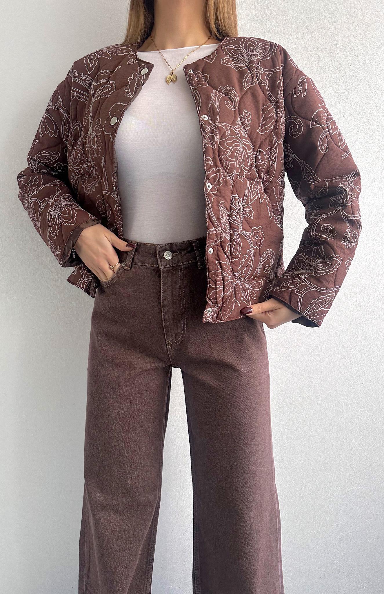 Desenli Mont KAHVERENGİ