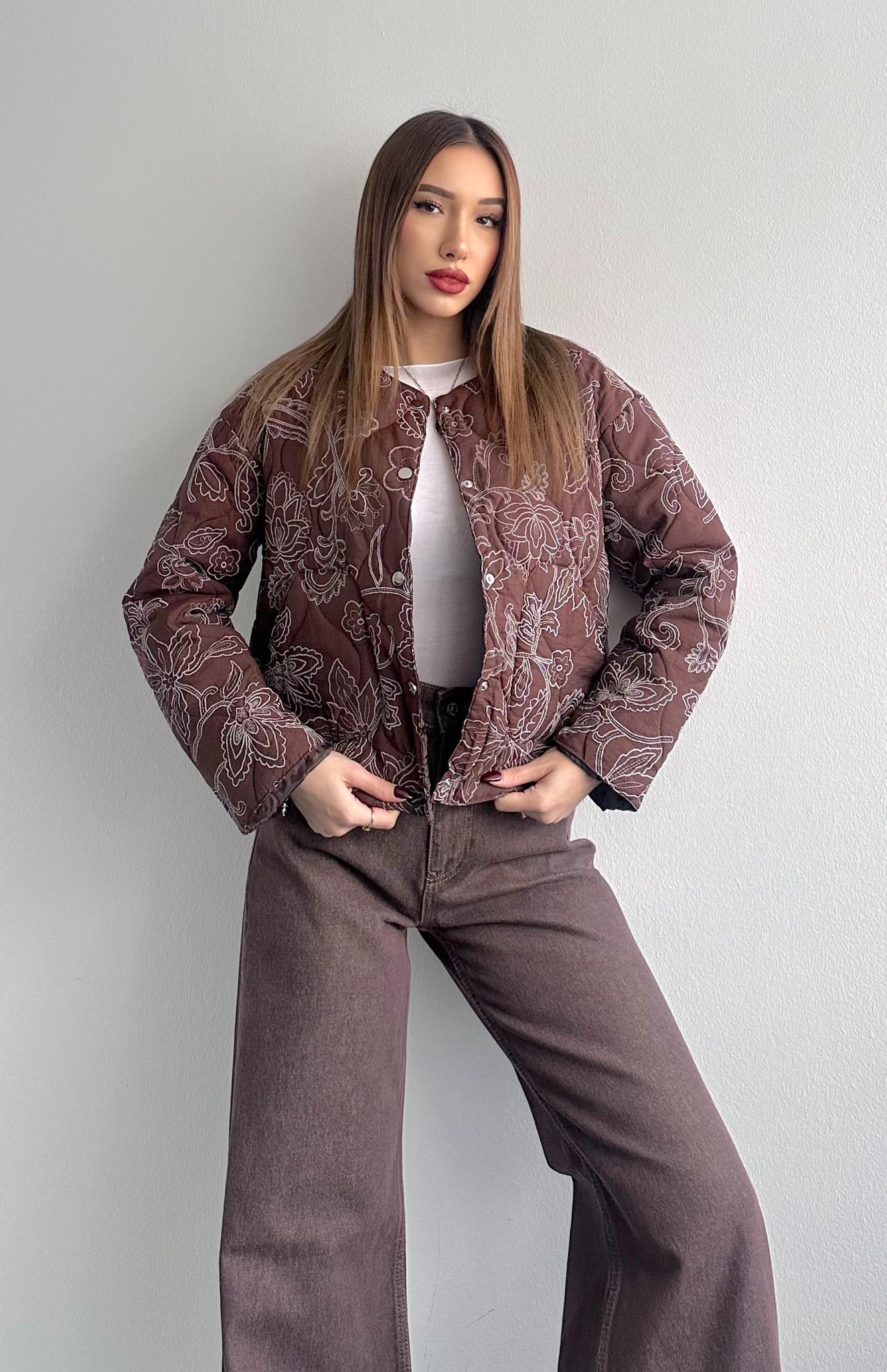 Desenli Mont KAHVERENGİ