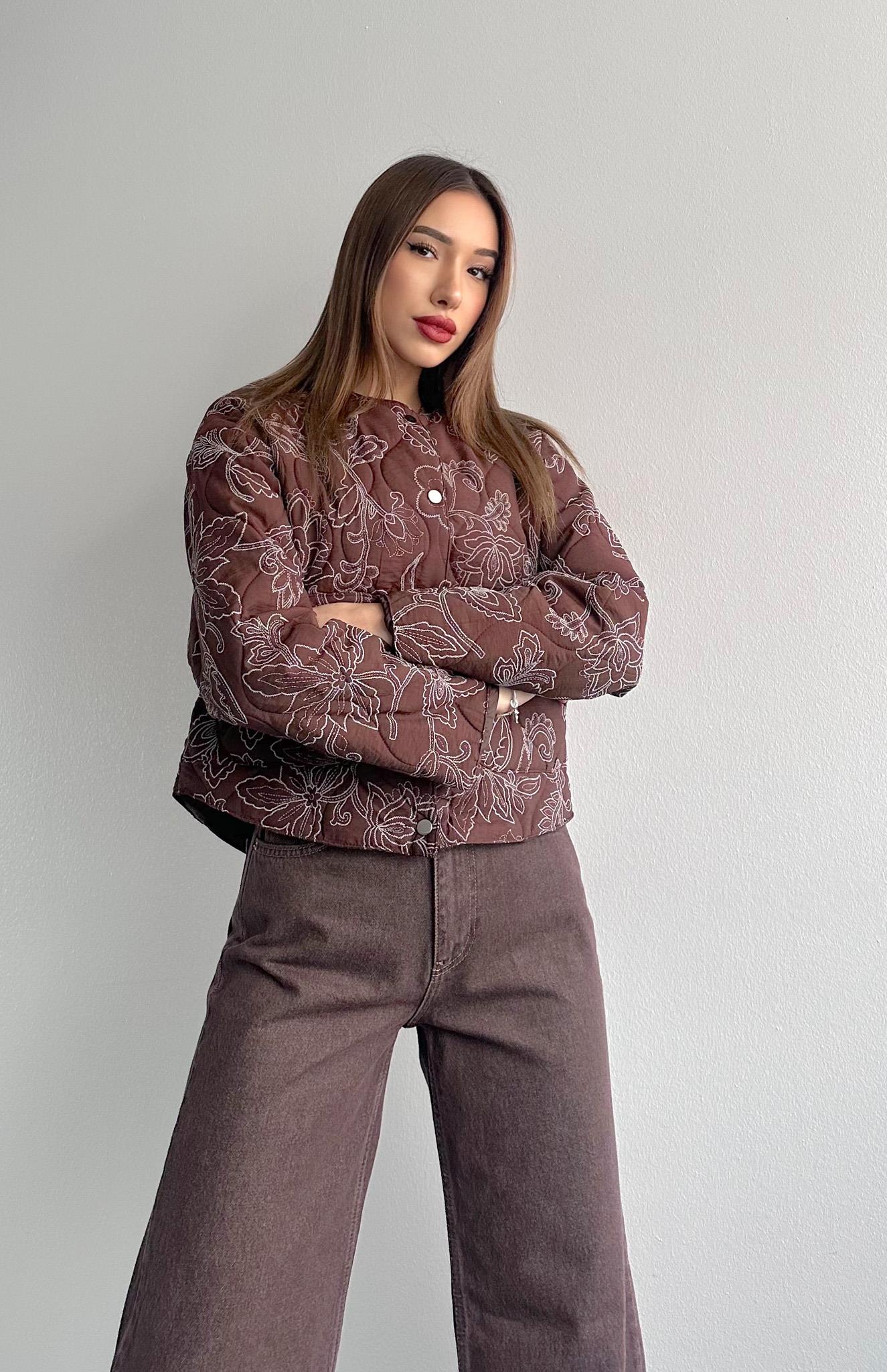 Desenli Mont KAHVERENGİ