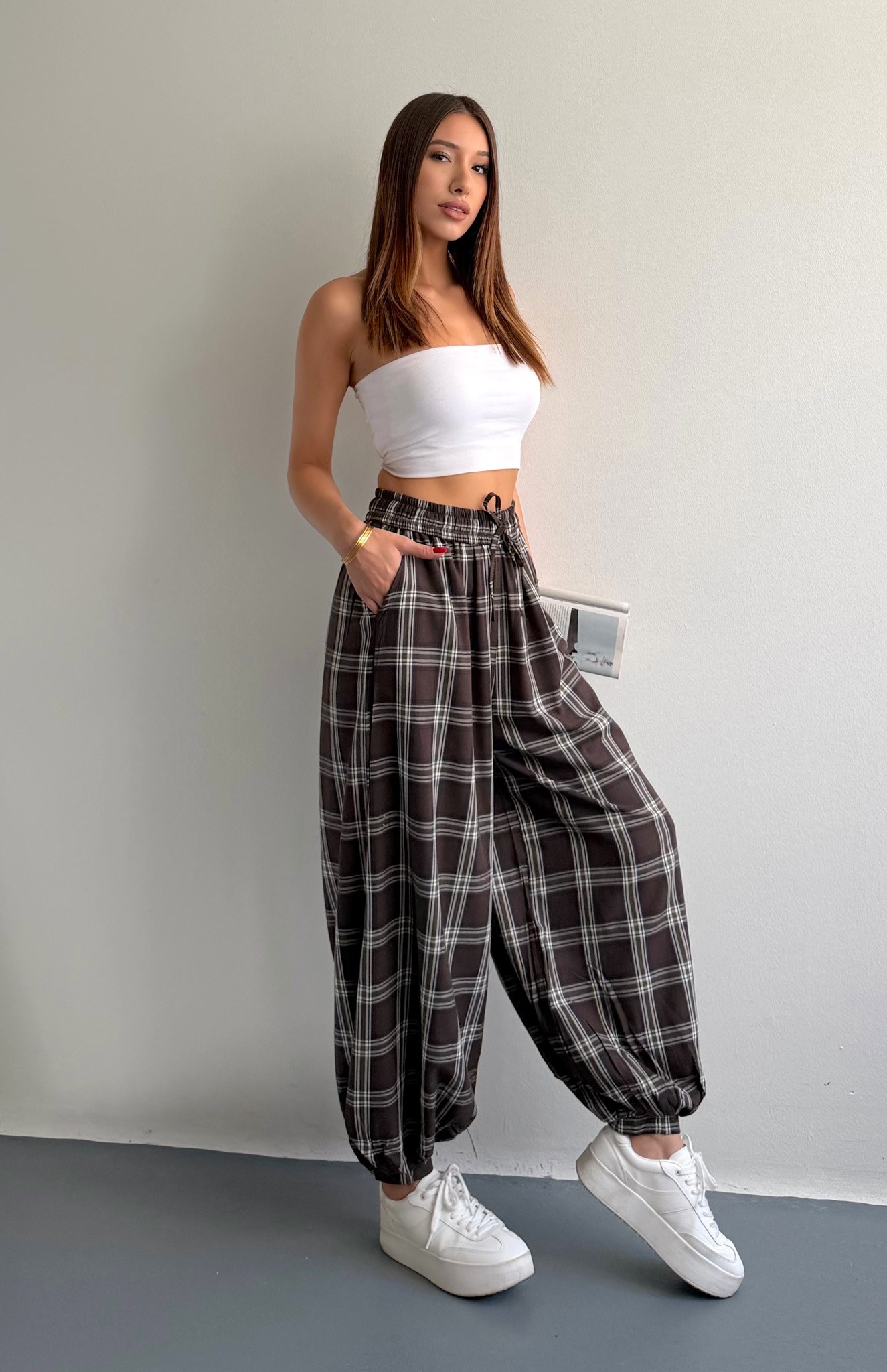 Ekose Pantolon SİYAH