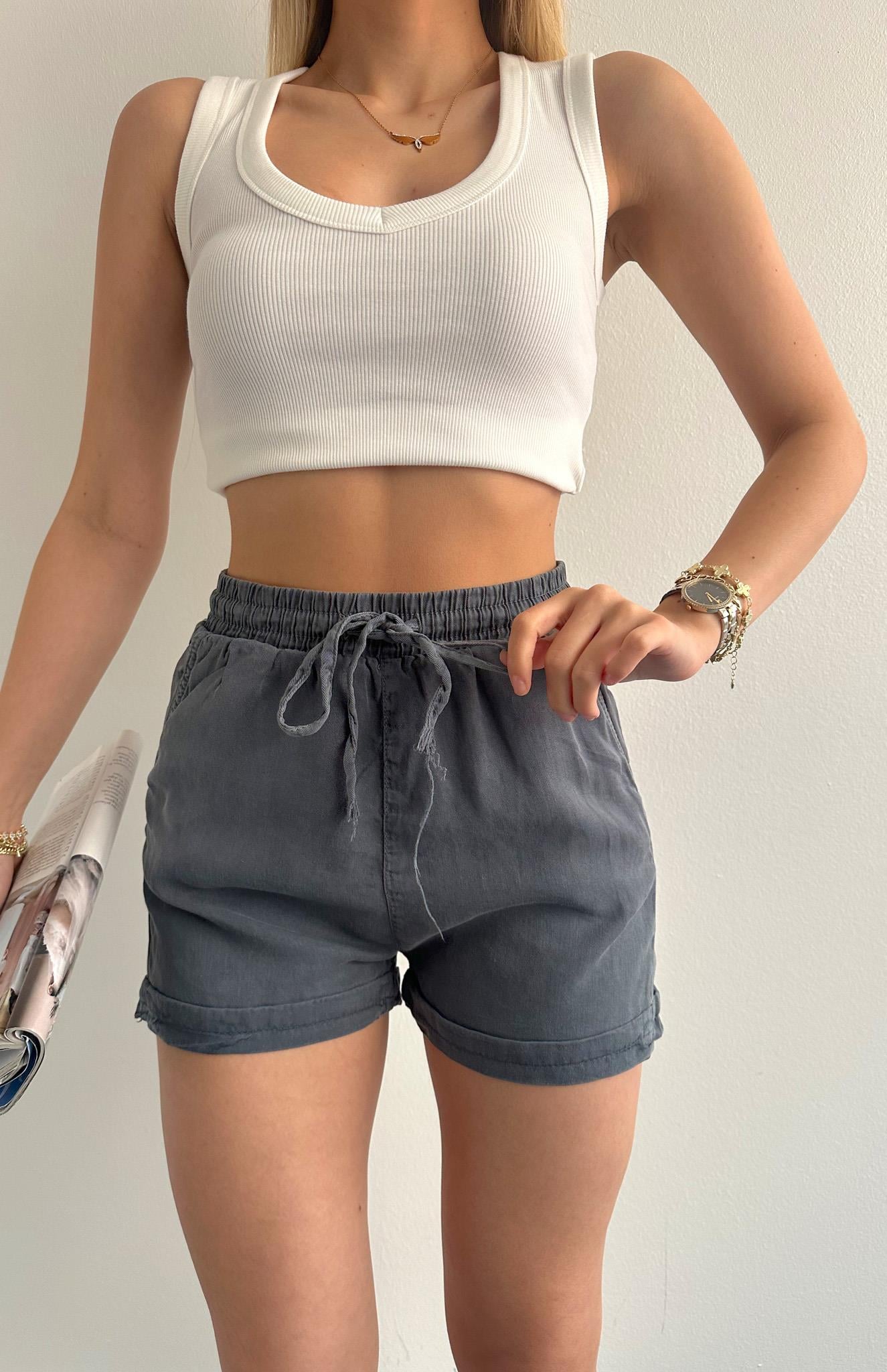 Tensel Şort ANTRASİT