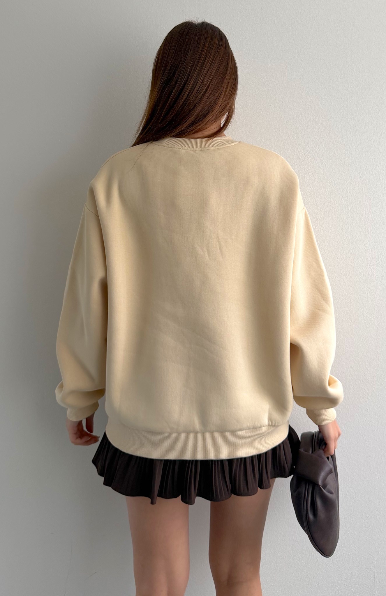 Nakiş Detaylı Sweatshırt BEJ