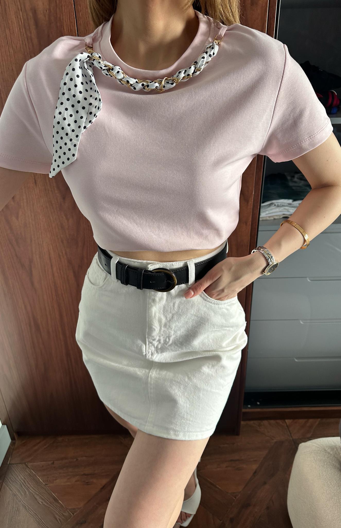 Kolyeli Tshırt PEMBE