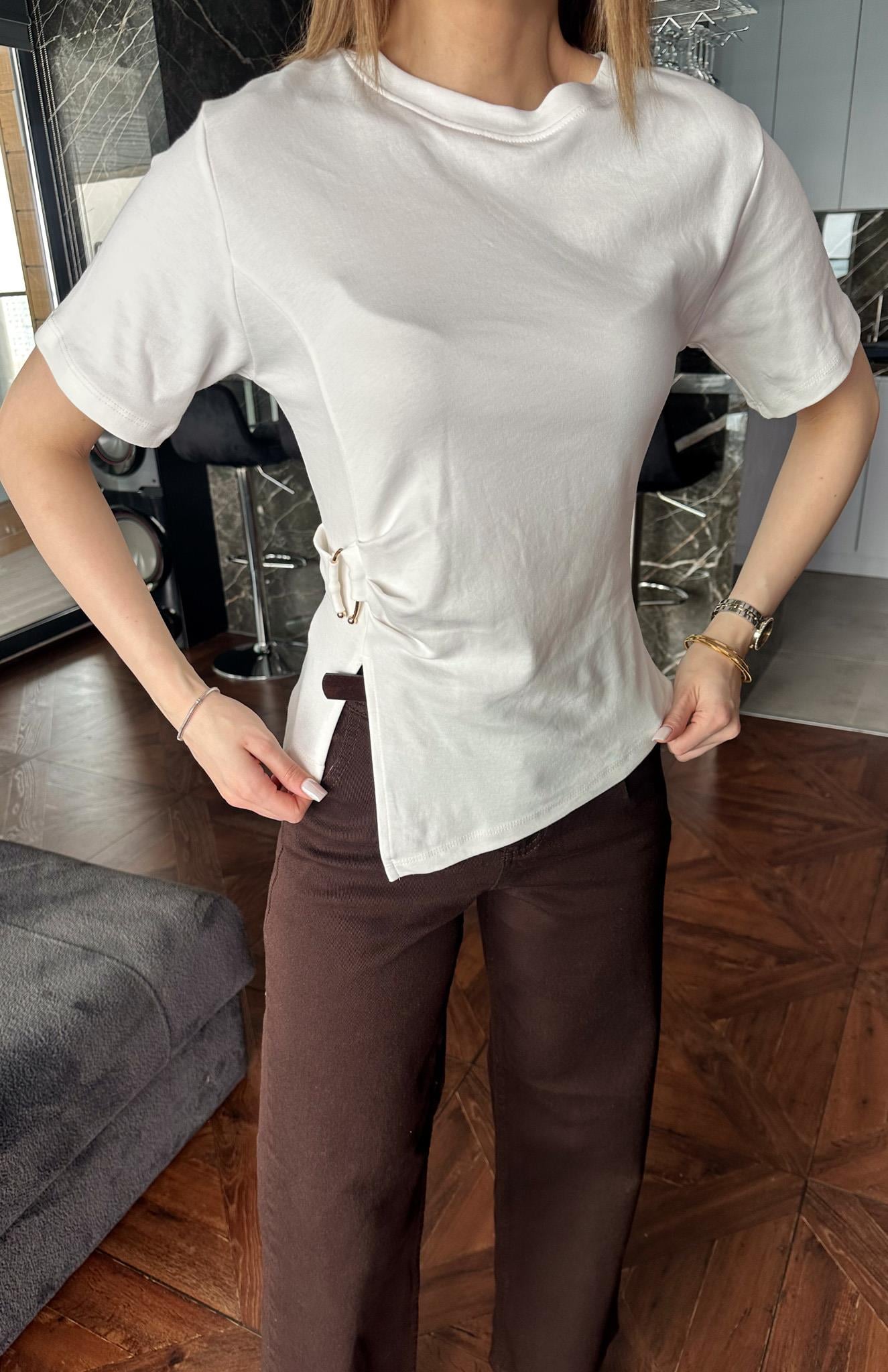 Toka Detaylı Bluz KREM