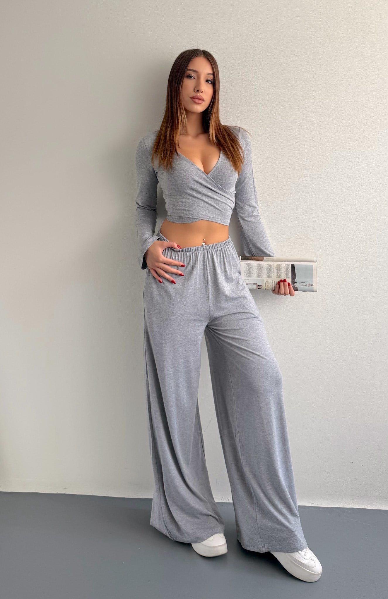 Hırka Pantolon Takım GRİ