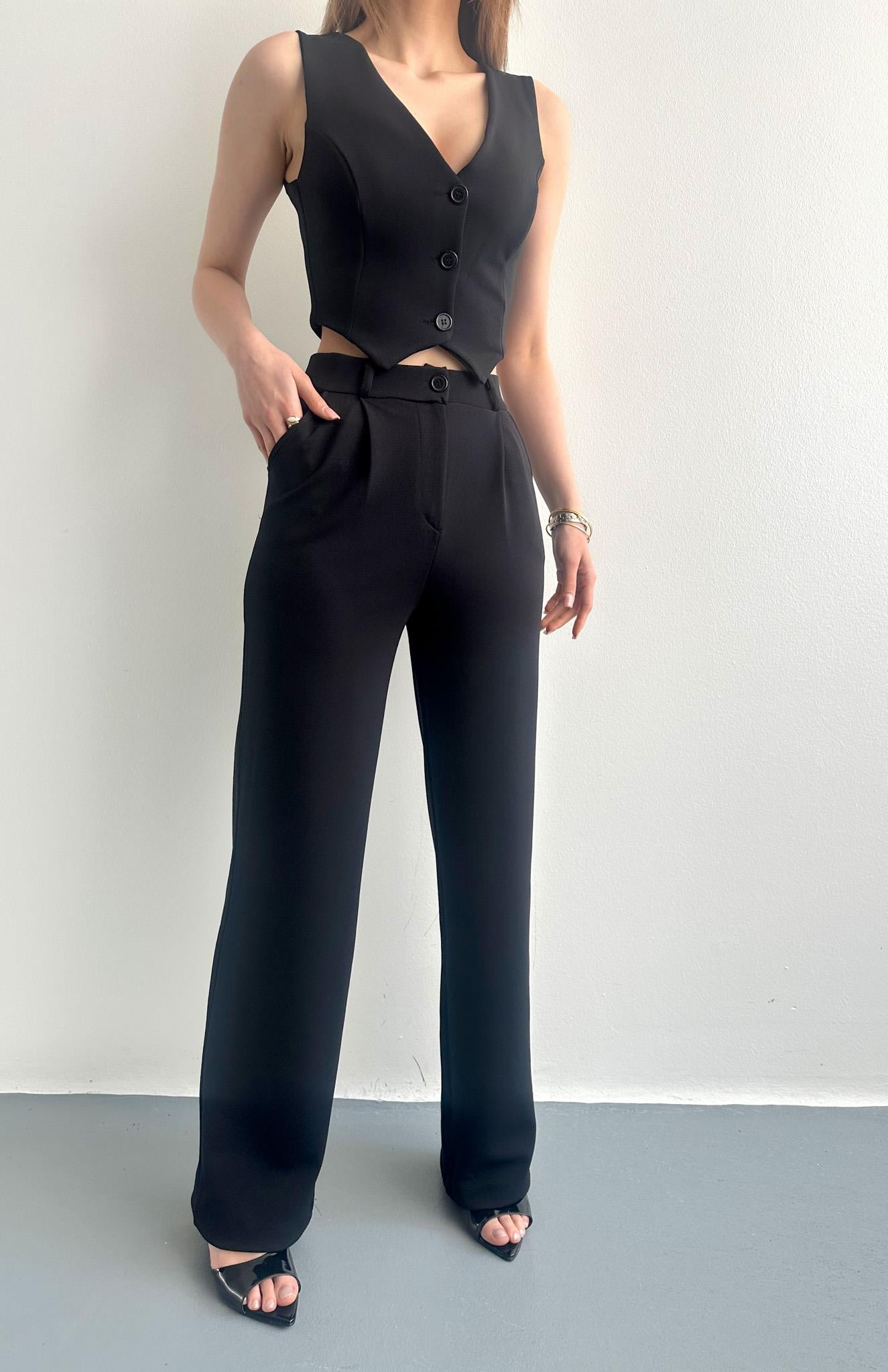 Yelekli Takım SİYAH