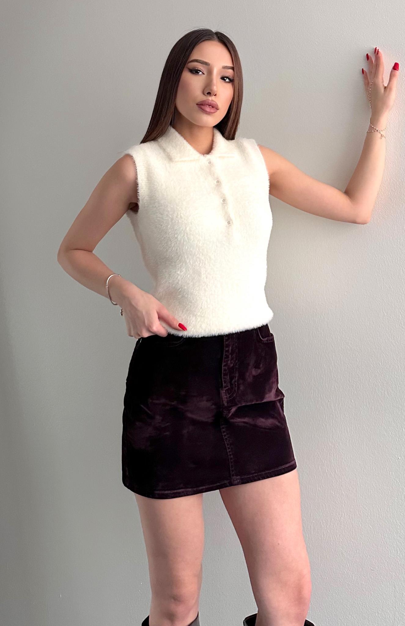 Suni Kürklü Yelek EKRU