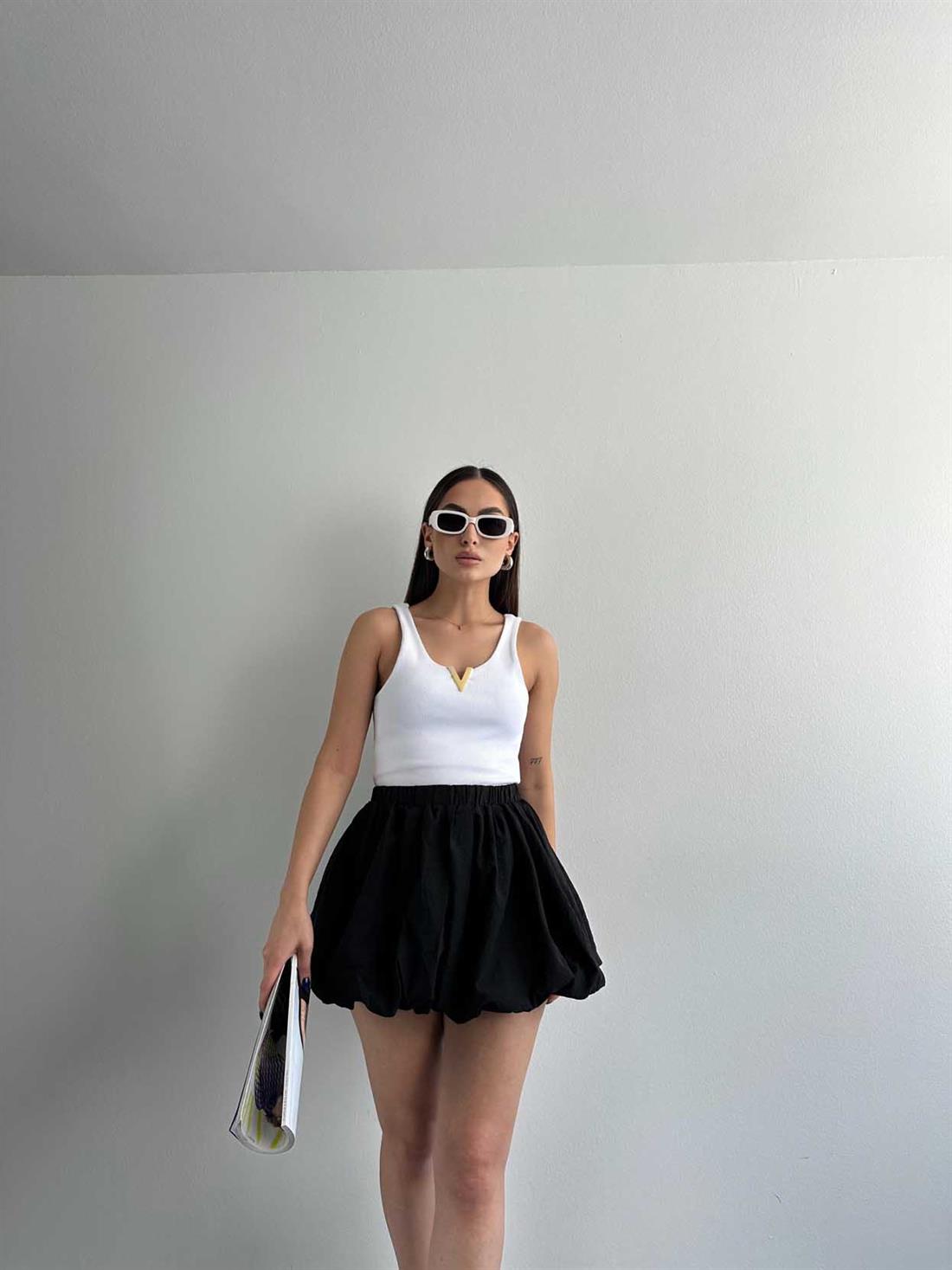 Aksesuarlı Atlet BEYAZ