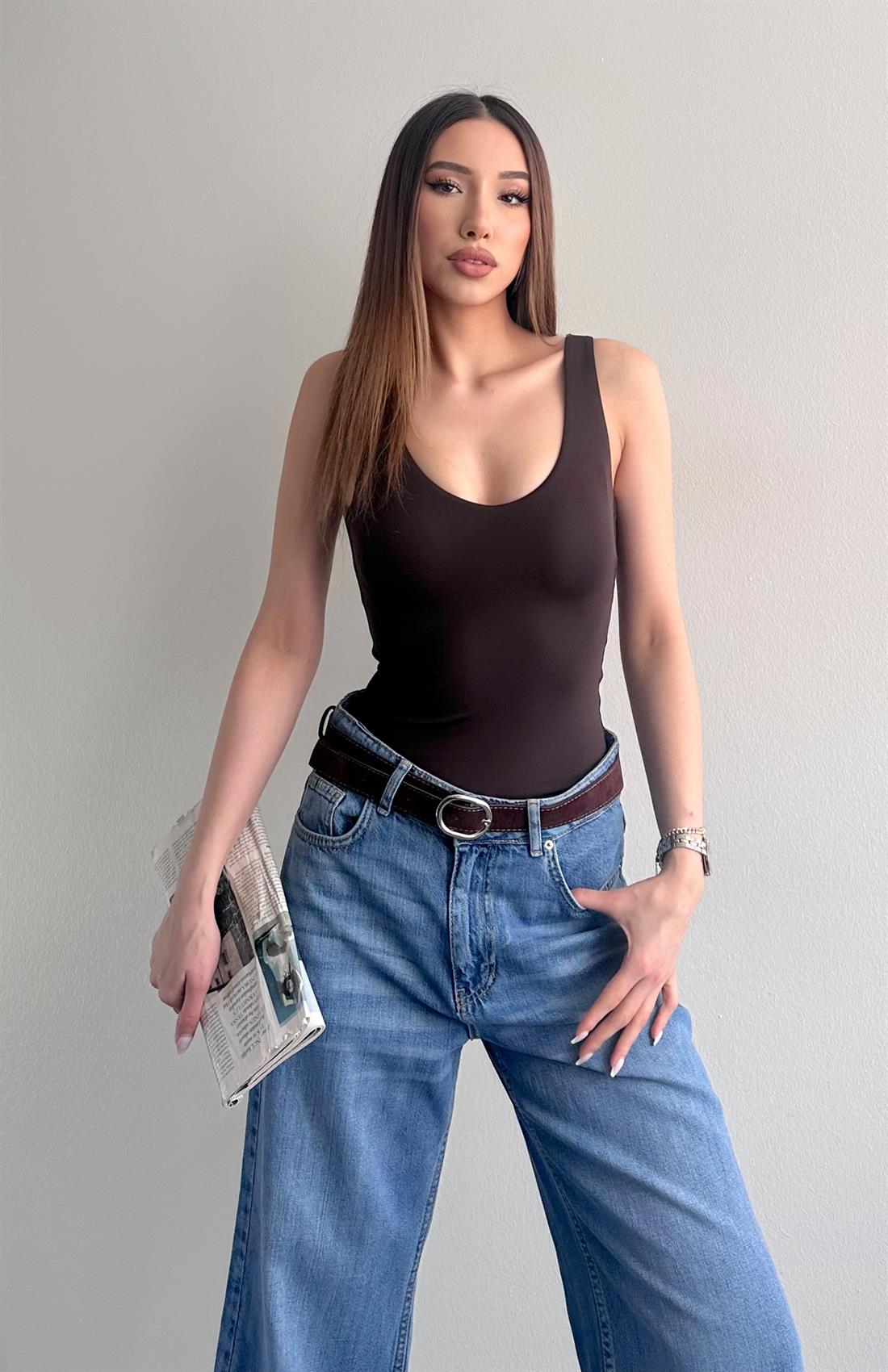 Askılı Atlet KAHVERENGİ