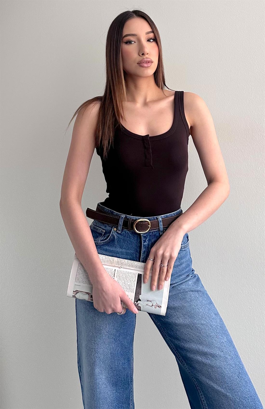 Askılı Atlet KOYU KAHVE