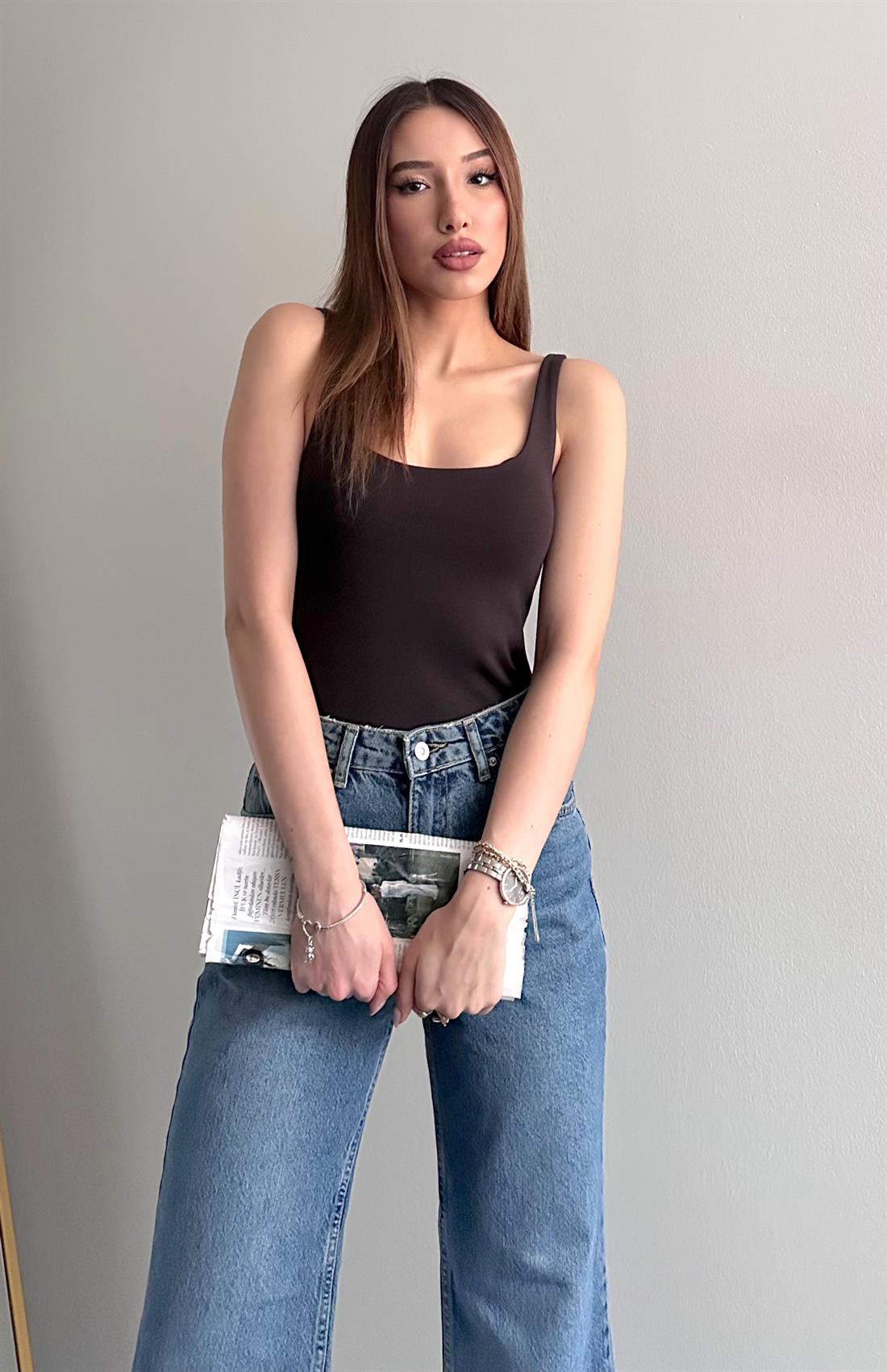 Askılı Atlet KOYU KAHVE