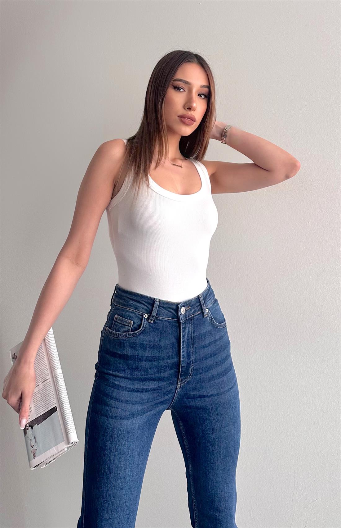 Askılı Body Atlet EKRU