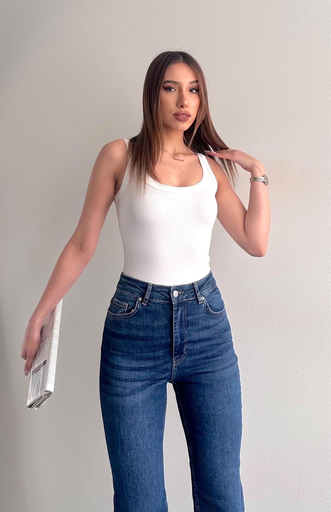 Askılı Body Atlet EKRU