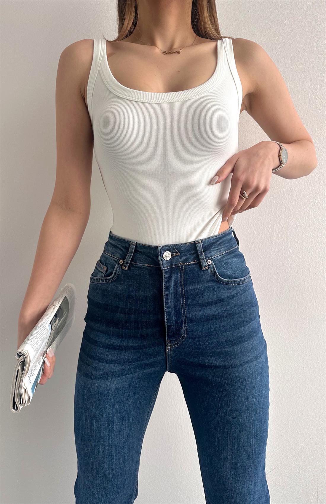 Askılı Body Atlet EKRU