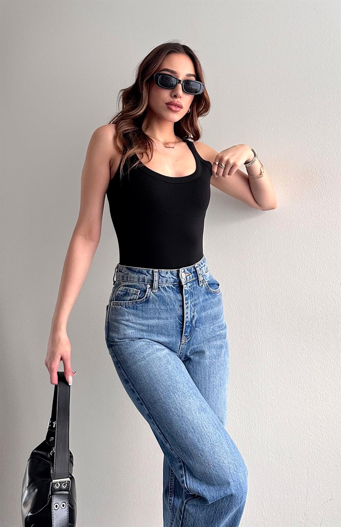 Askılı Body Atlet SİYAH