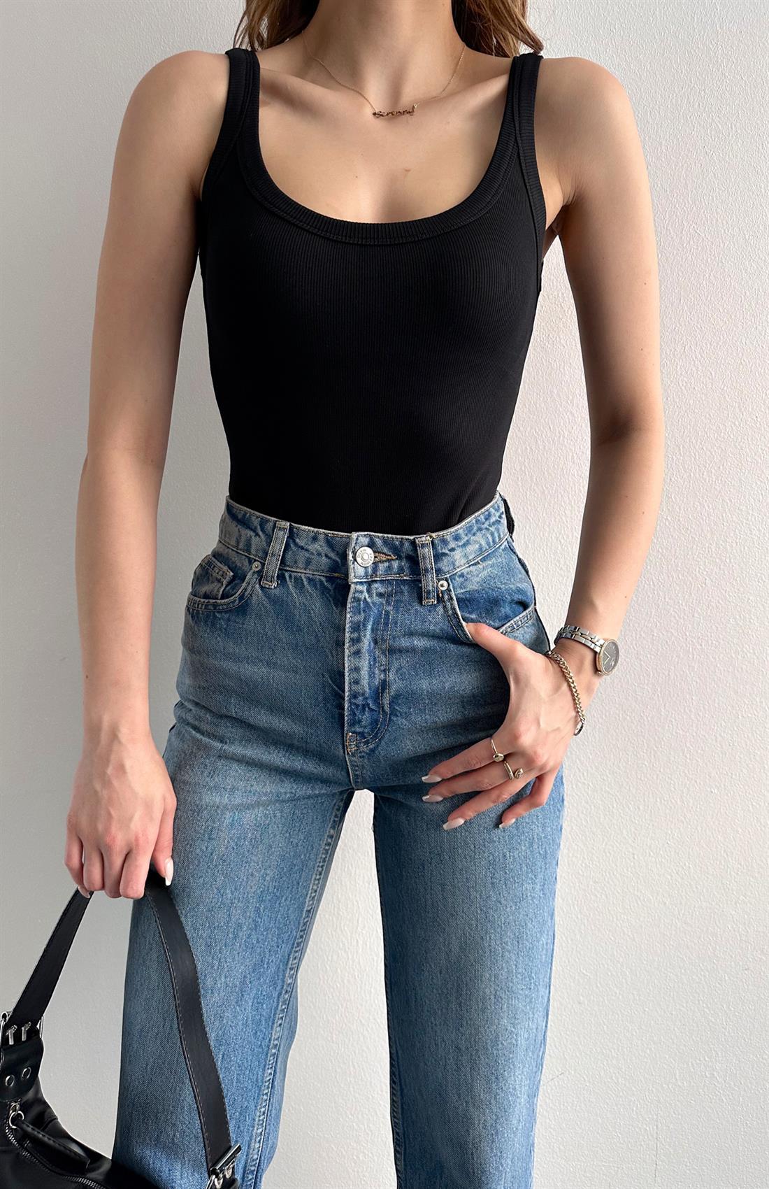 Askılı Body Atlet SİYAH