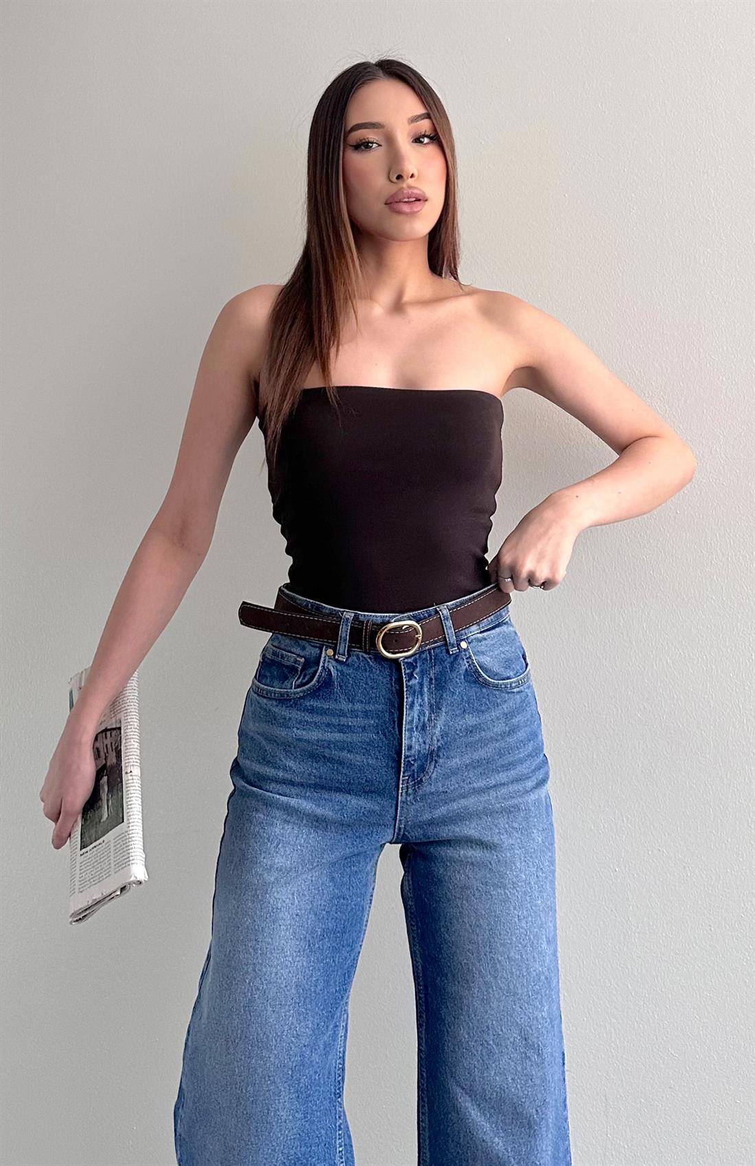 Crop Atlet KOYU KAHVE