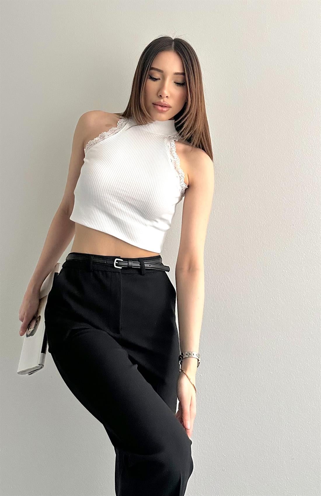 Dantel Detaylı Atlet EKRU