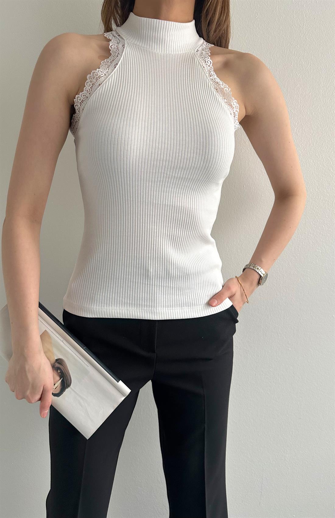 Dantel Detaylı Atlet EKRU