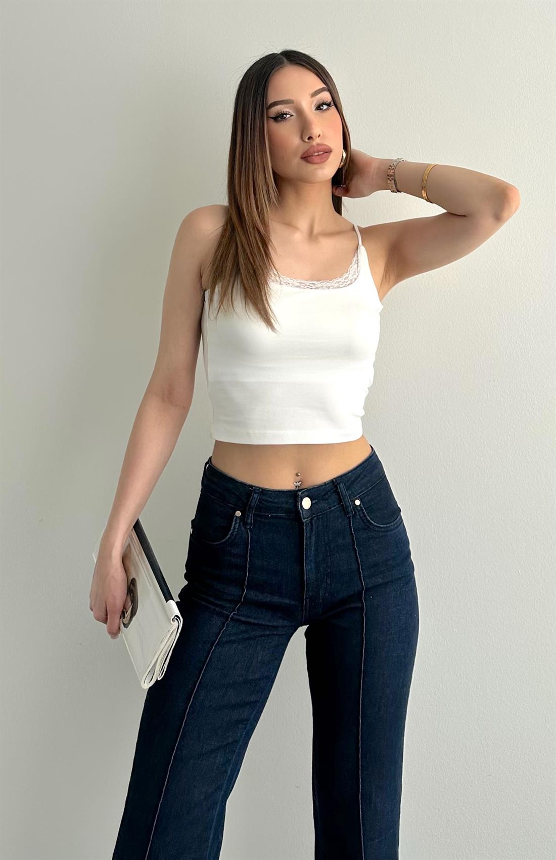 Dantel Detaylı Atlet EKRU