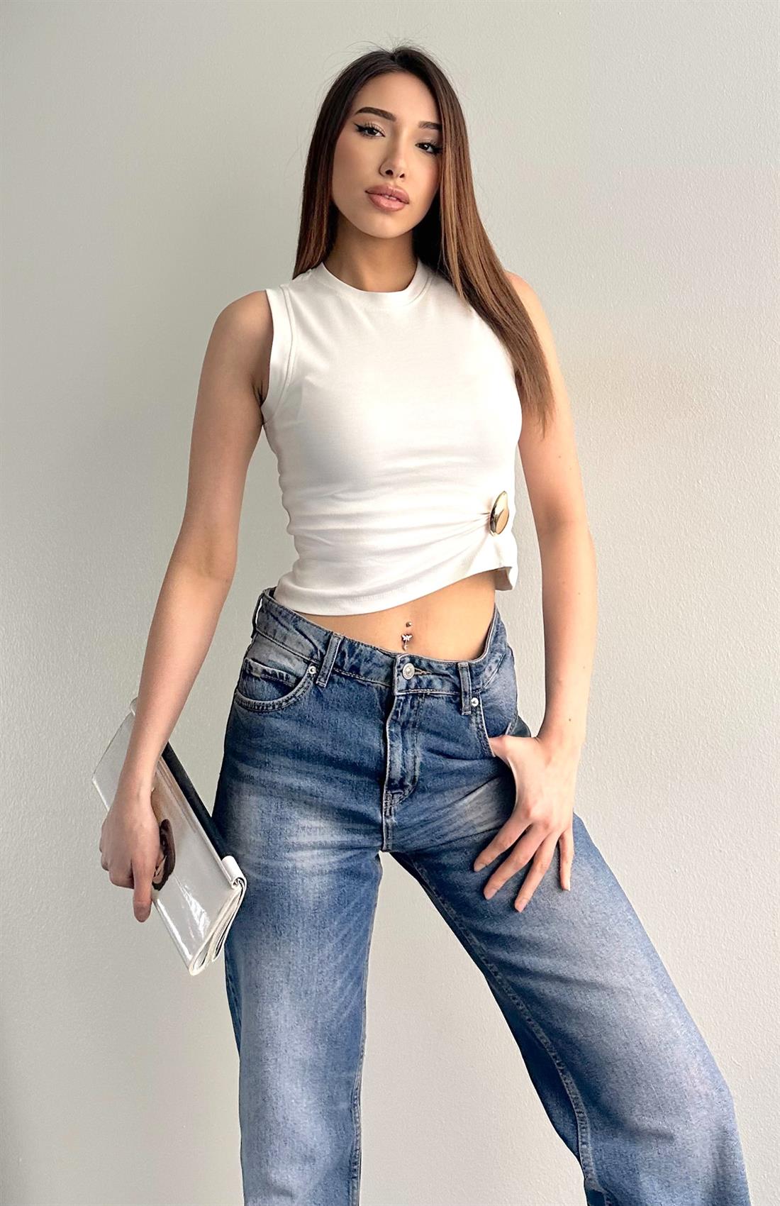 Düğüm Detaylı Atlet EKRU