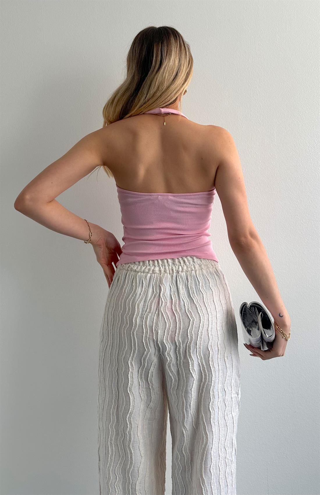 Halter Yaka Atlet PEMBE